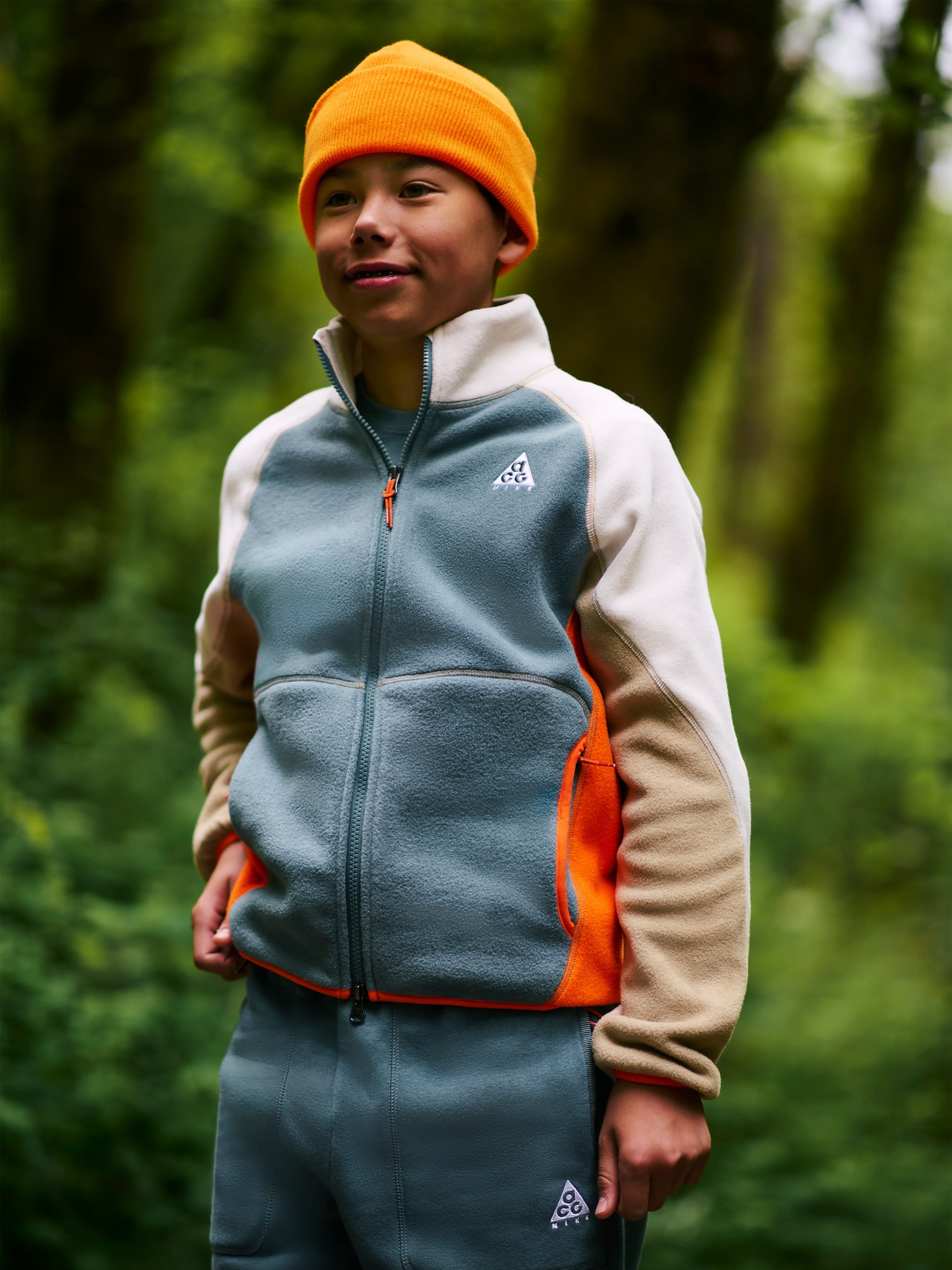 Nike Kids ACG Polar Fleece Hike Jacket in Beige | Children's