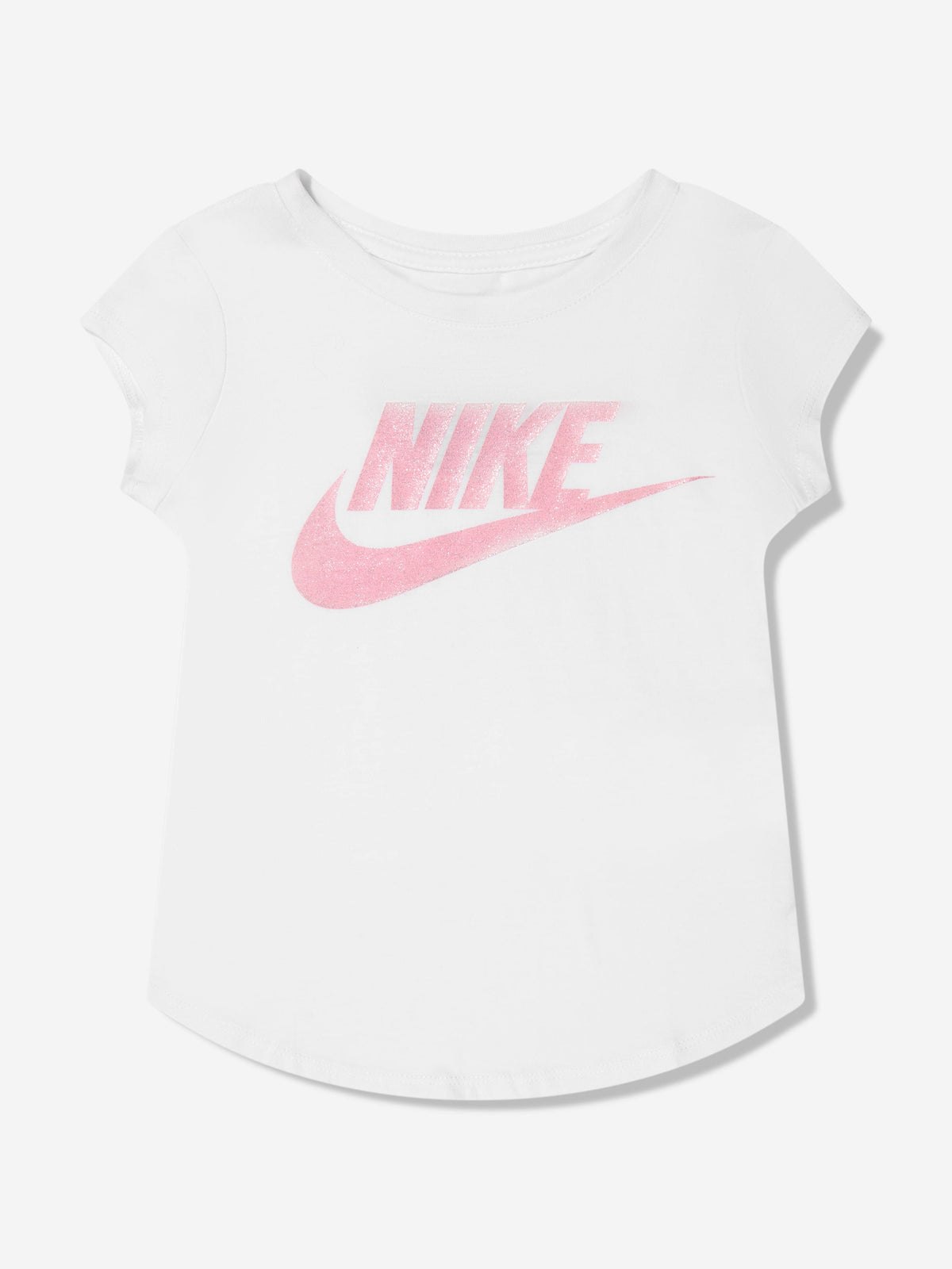 Nike Girls Futura Logo T-Shirt in White