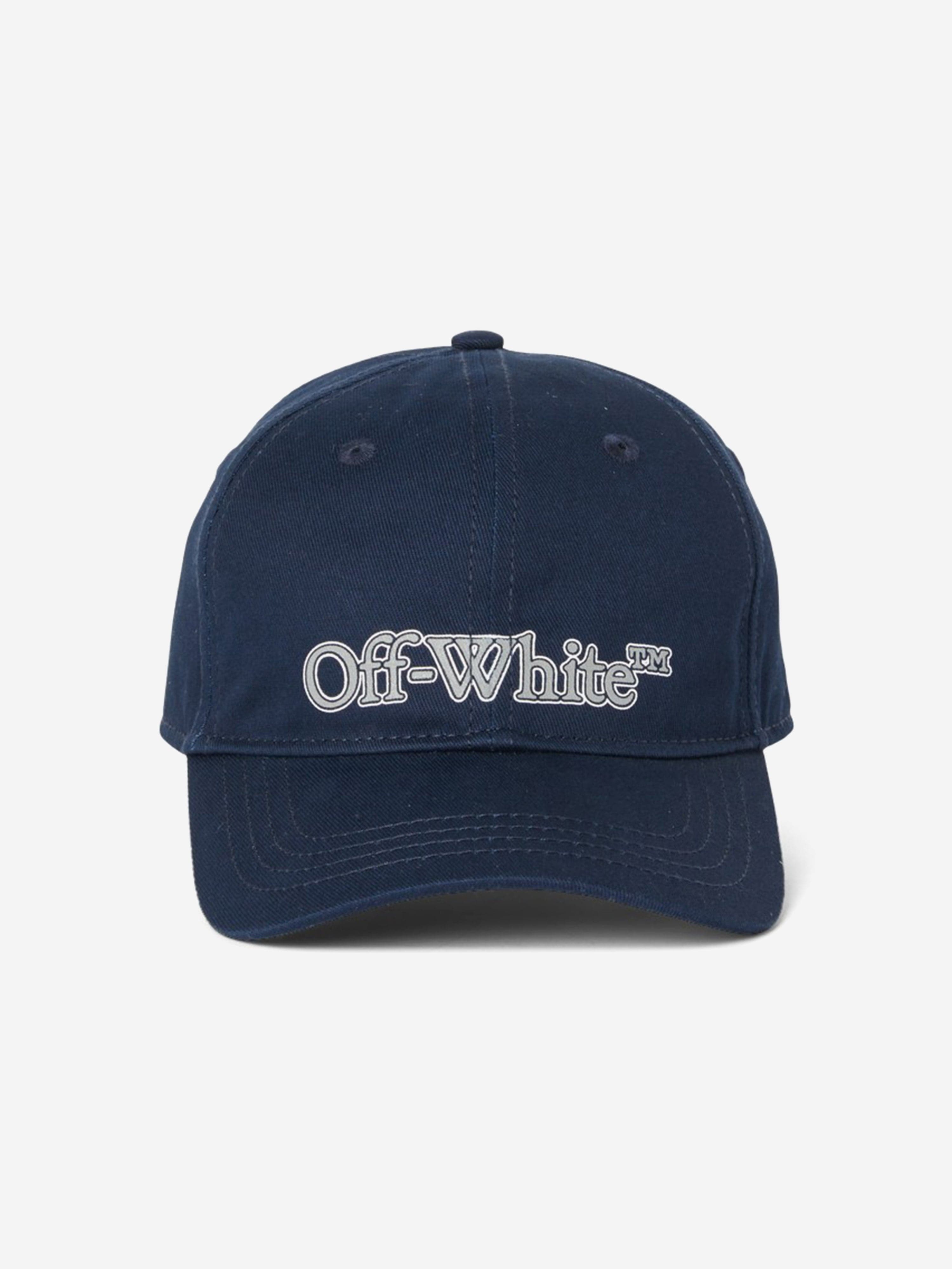 Off-White Off-White Kids Big Bookish Baseball Cap in Navy Off-White Off-White Kids Big Bookish Baseball Cap in Navy