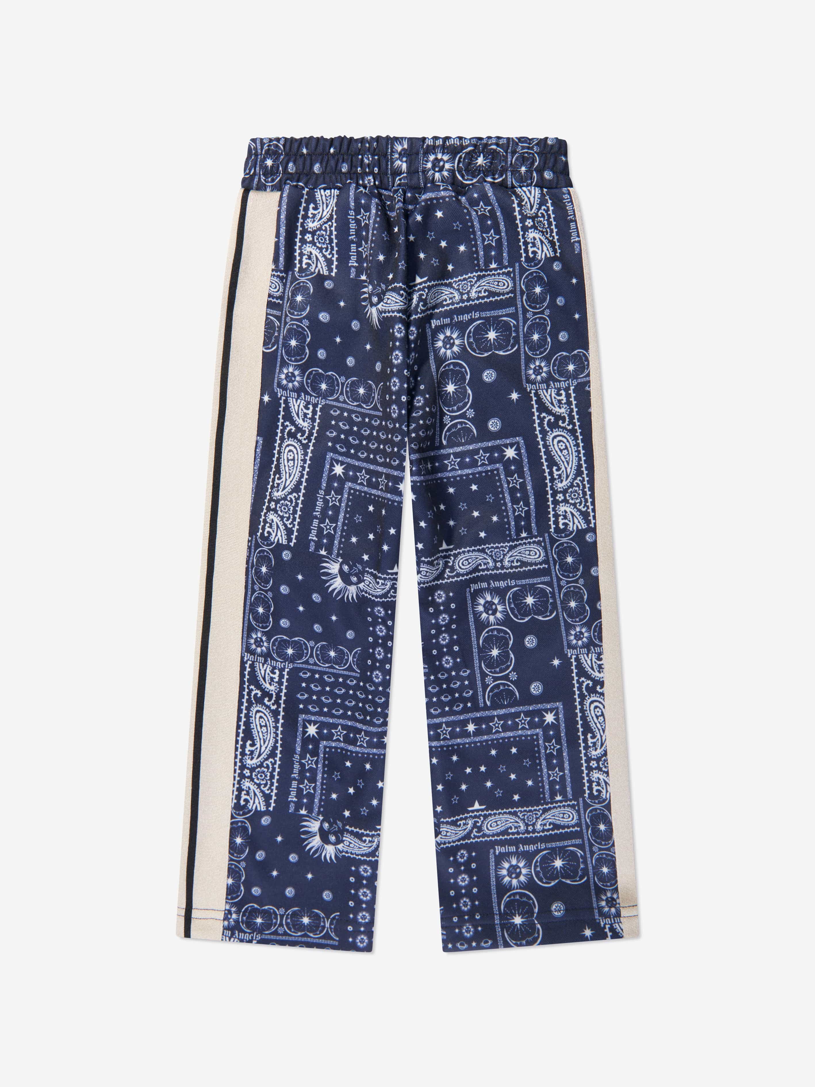 Palm Angels Boys Astrology Print Track Pants in Navy | Childsplay