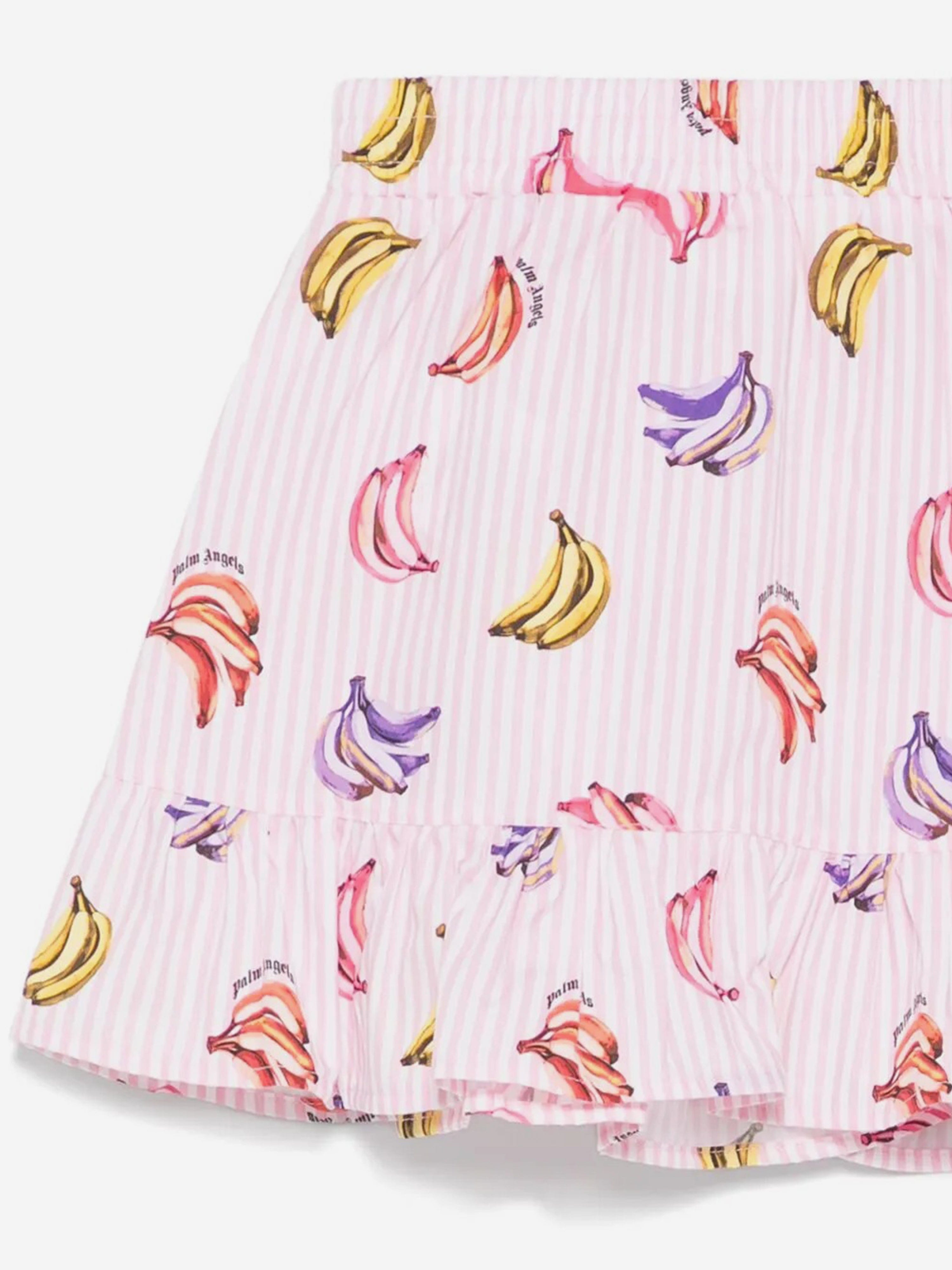 Palm Angels Girls AOP Bananas Mini Skirt in Pink | Childsplay Clothing