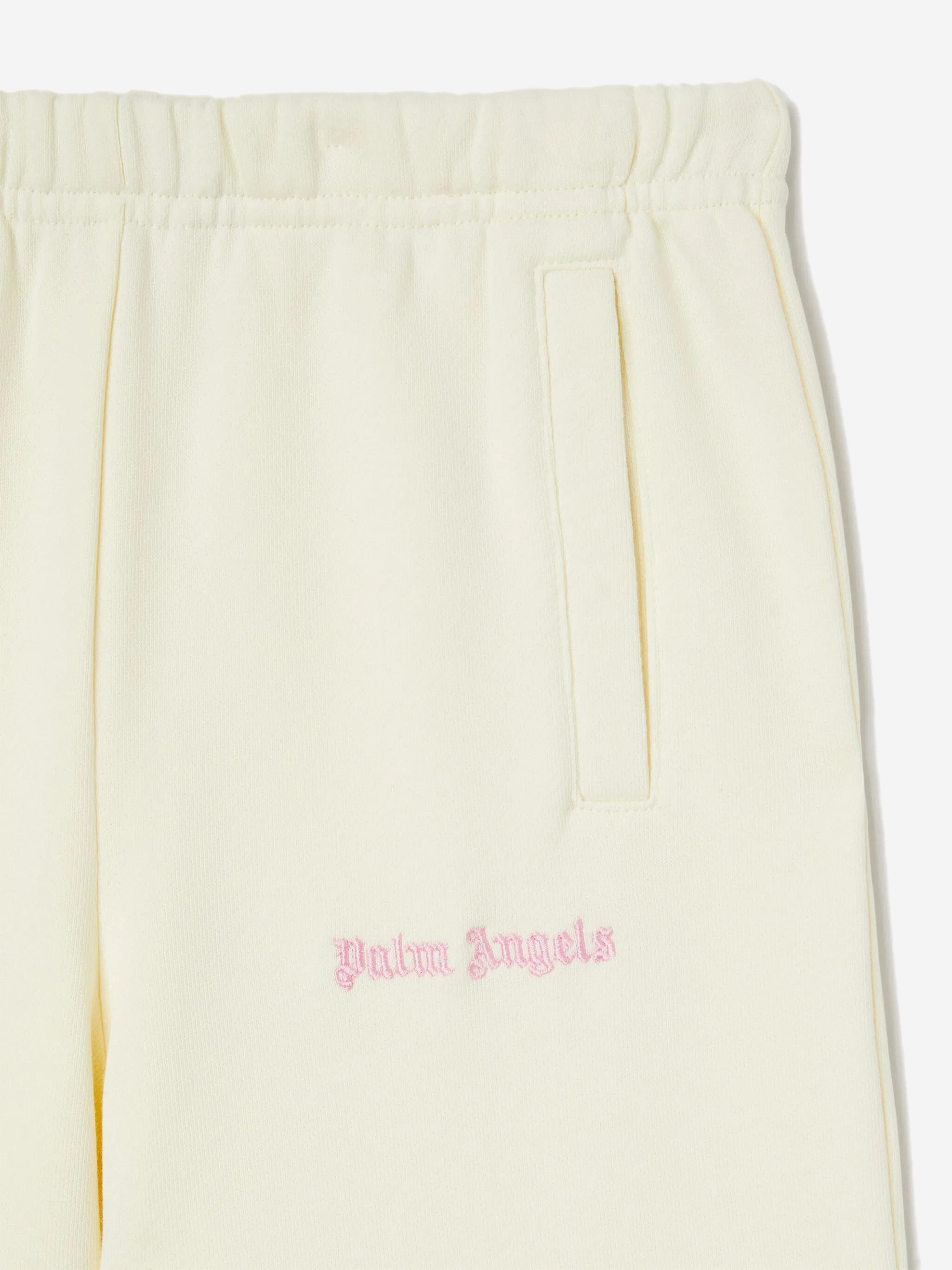 Palm Angels Girls Colourful Track Wide Pants in Ivory | Childsplay