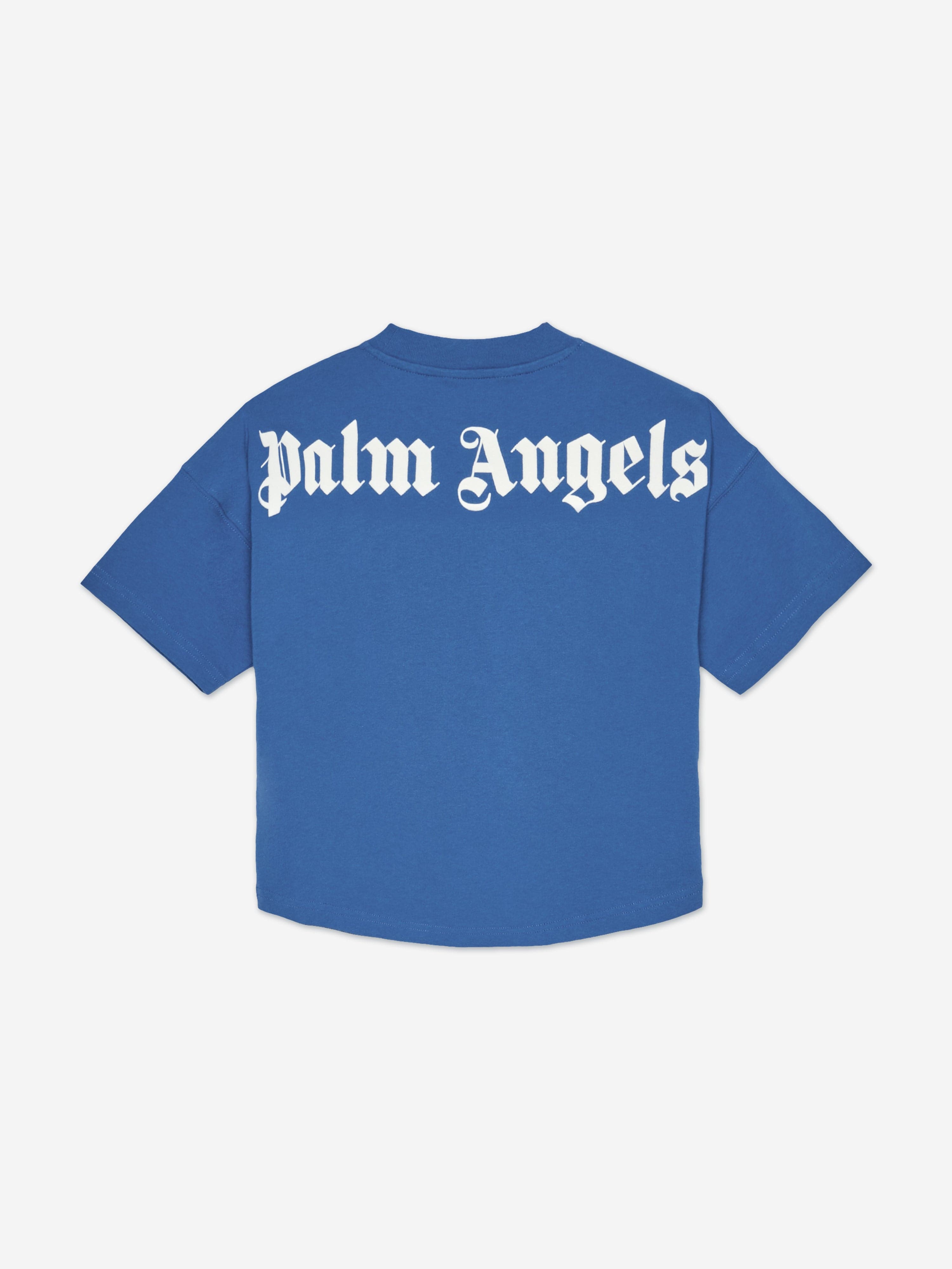 Palm Angels Boys Overlogo T-Shirt in Blue | Childsplay Clothing