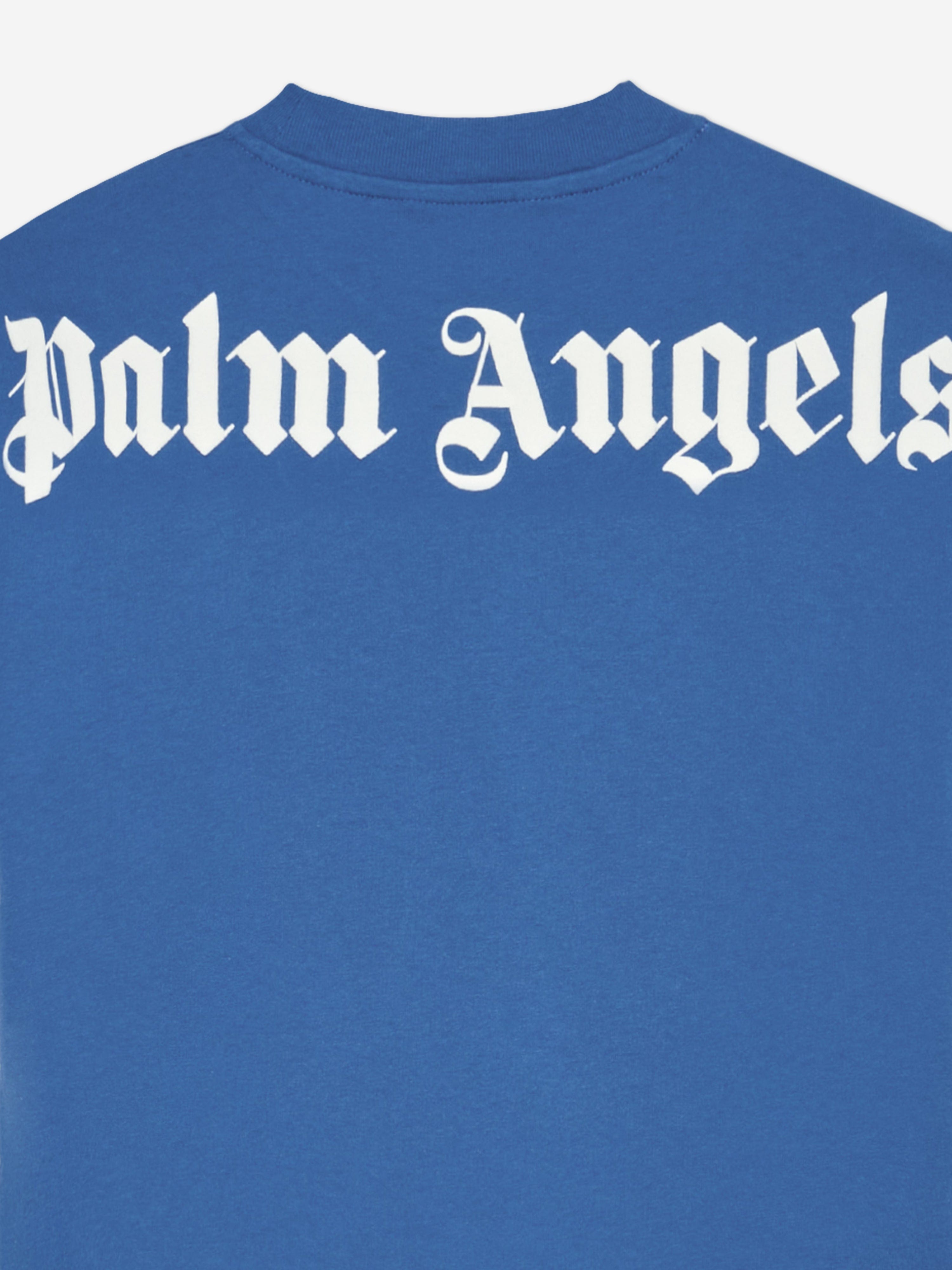 Palm Angels Boys Overlogo T-Shirt in Blue | Childsplay Clothing
