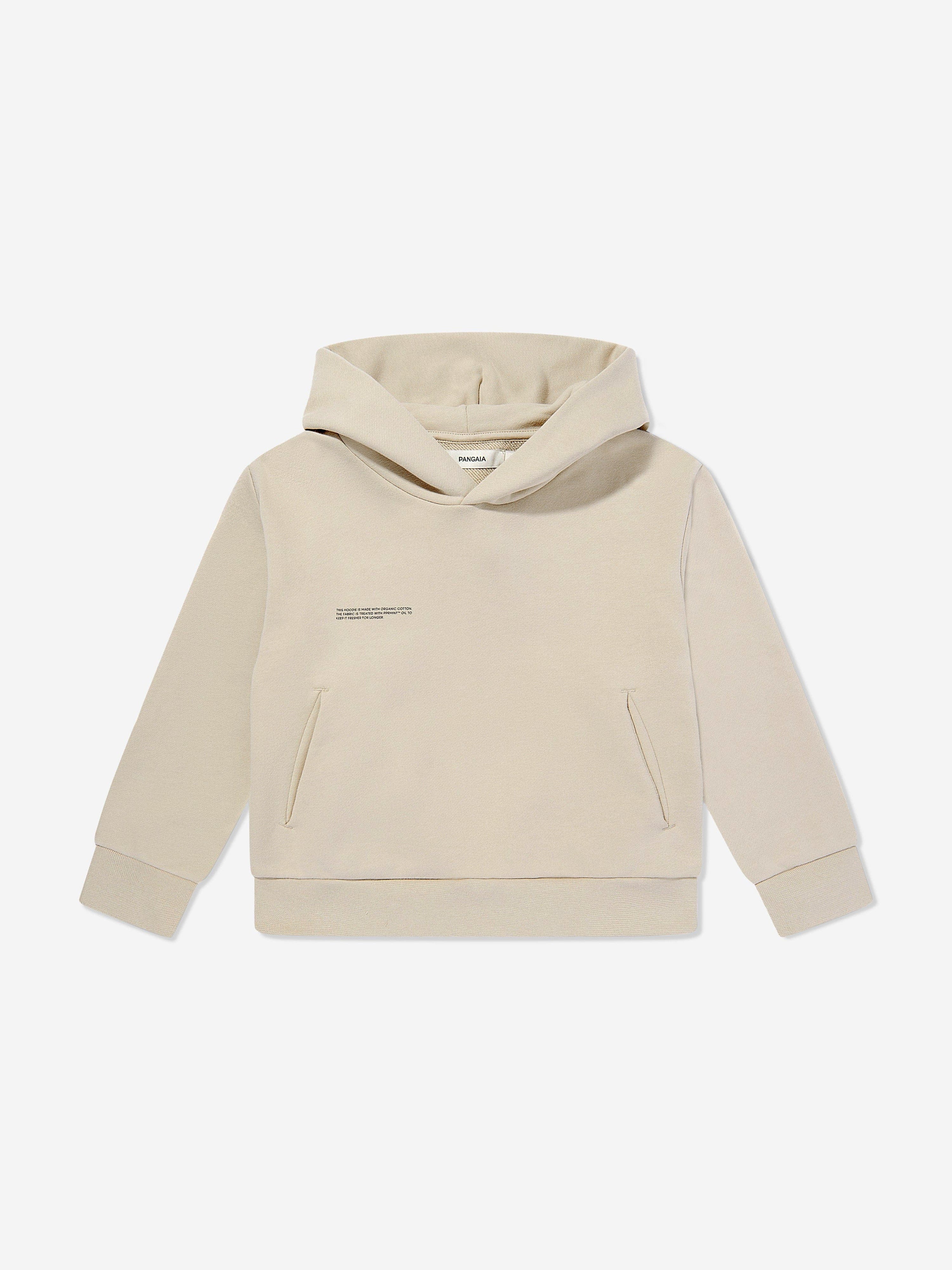 PANGAIA Kids 365 Midweight Hoodie in Beige