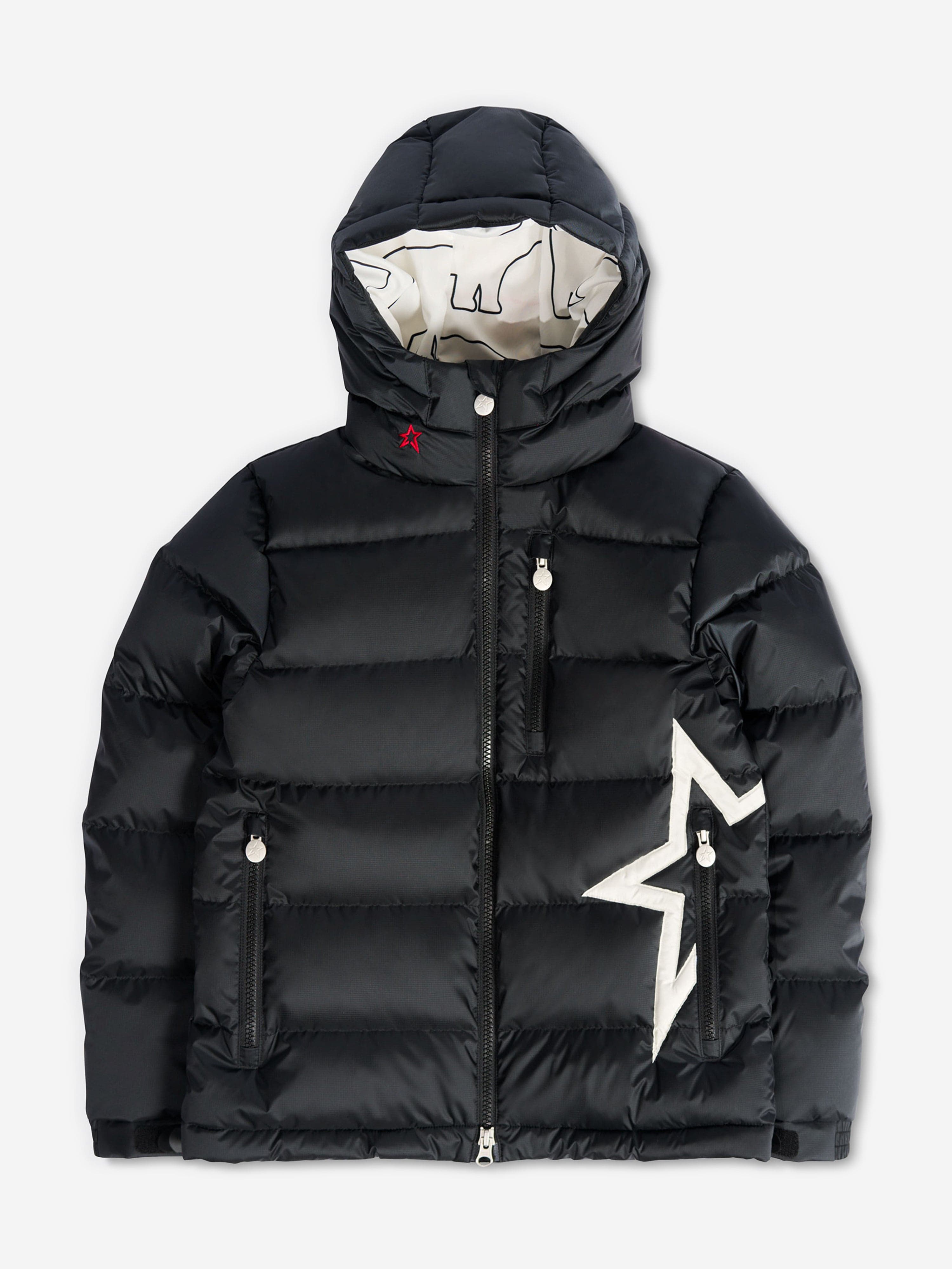 سترة سوبر موجو داون المنتفخة للأطفال باللون الأسود