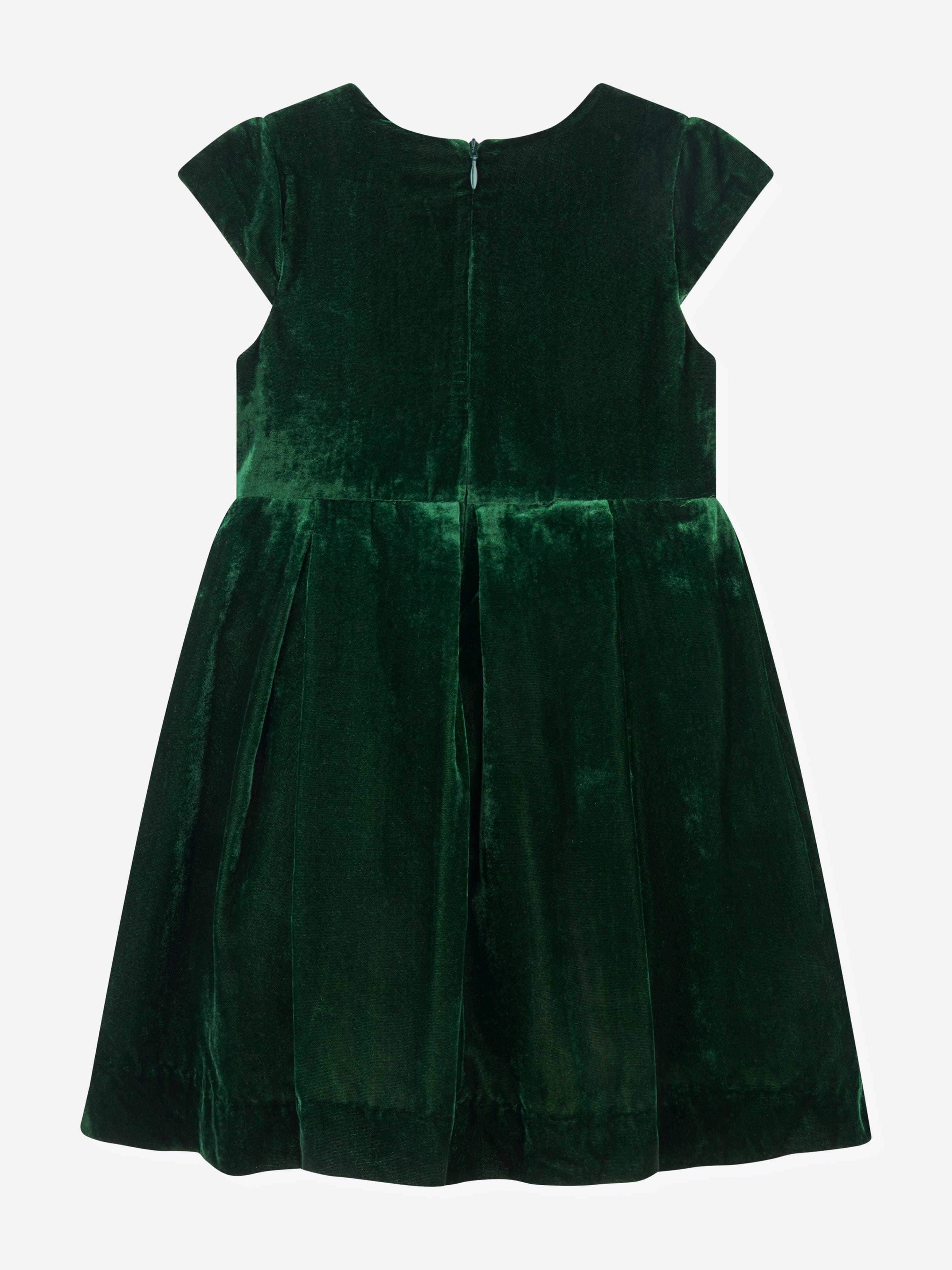 Rachel Riley Girls Tartan Bow Velvet Dress in Green 3 Yrs Rachel Riley Girls Tartan Bow Velvet Dress in Green 3 Yrs