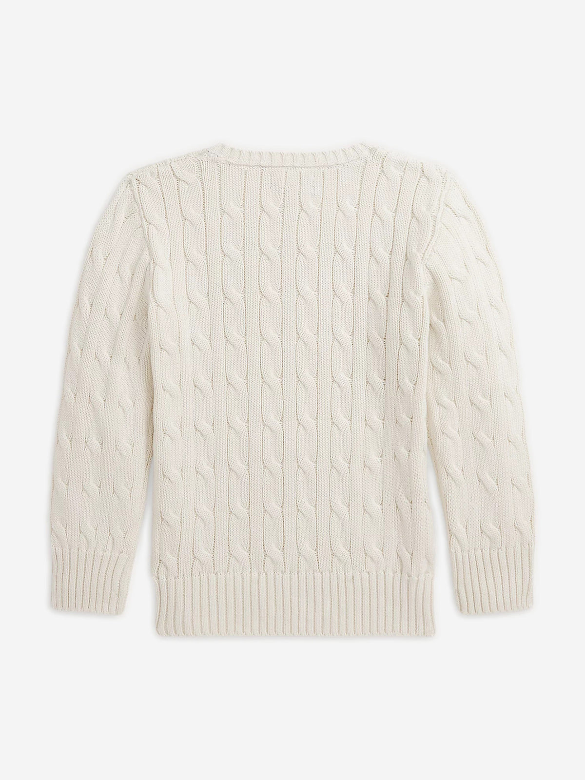 Ralph Lauren Boys Cable Knit Jumper in Ivory | Childsplay Clothing