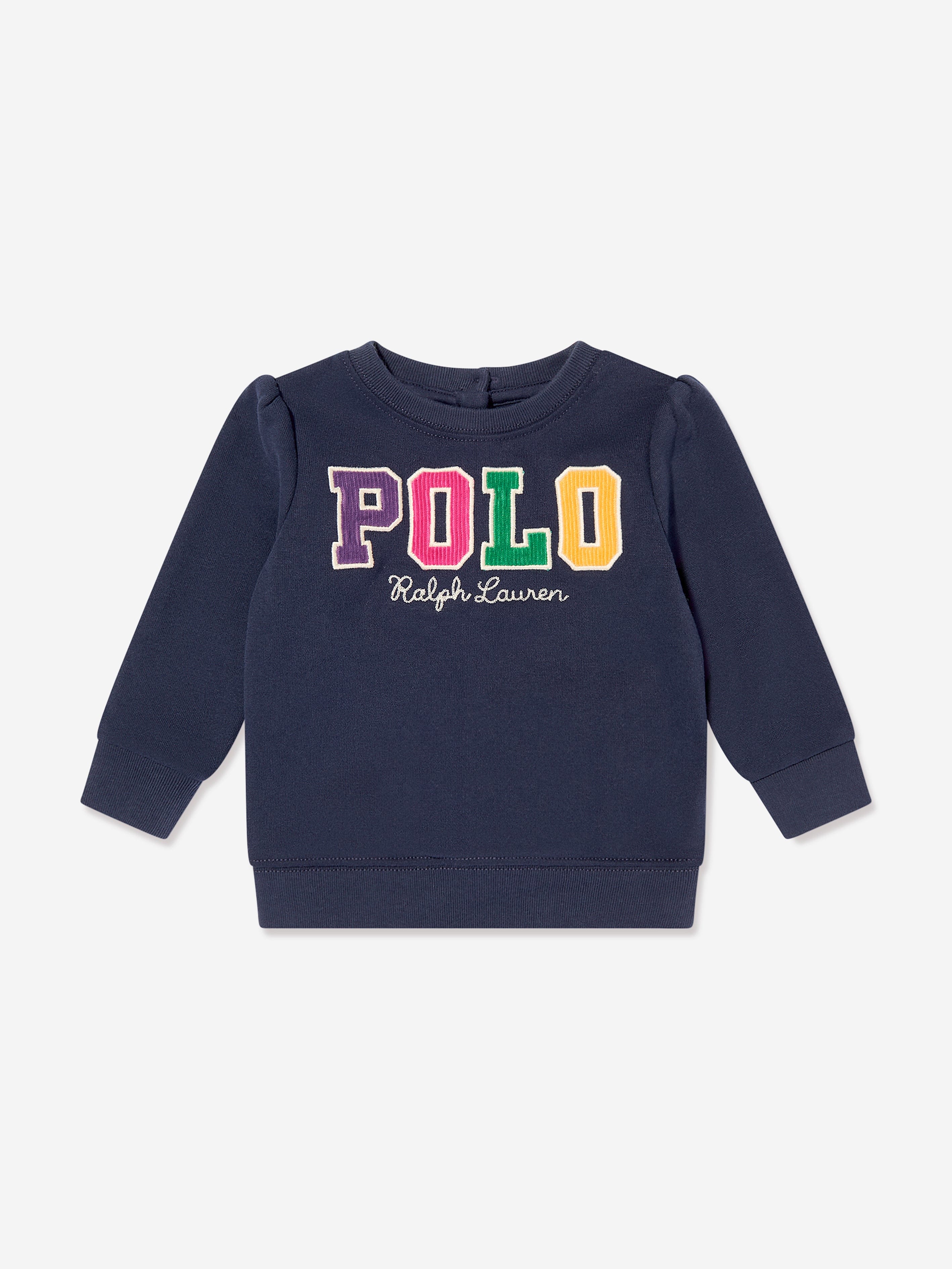 Ralph Lauren Baby Girls Polo Tracksuit in Navy | Childsplay Clothing