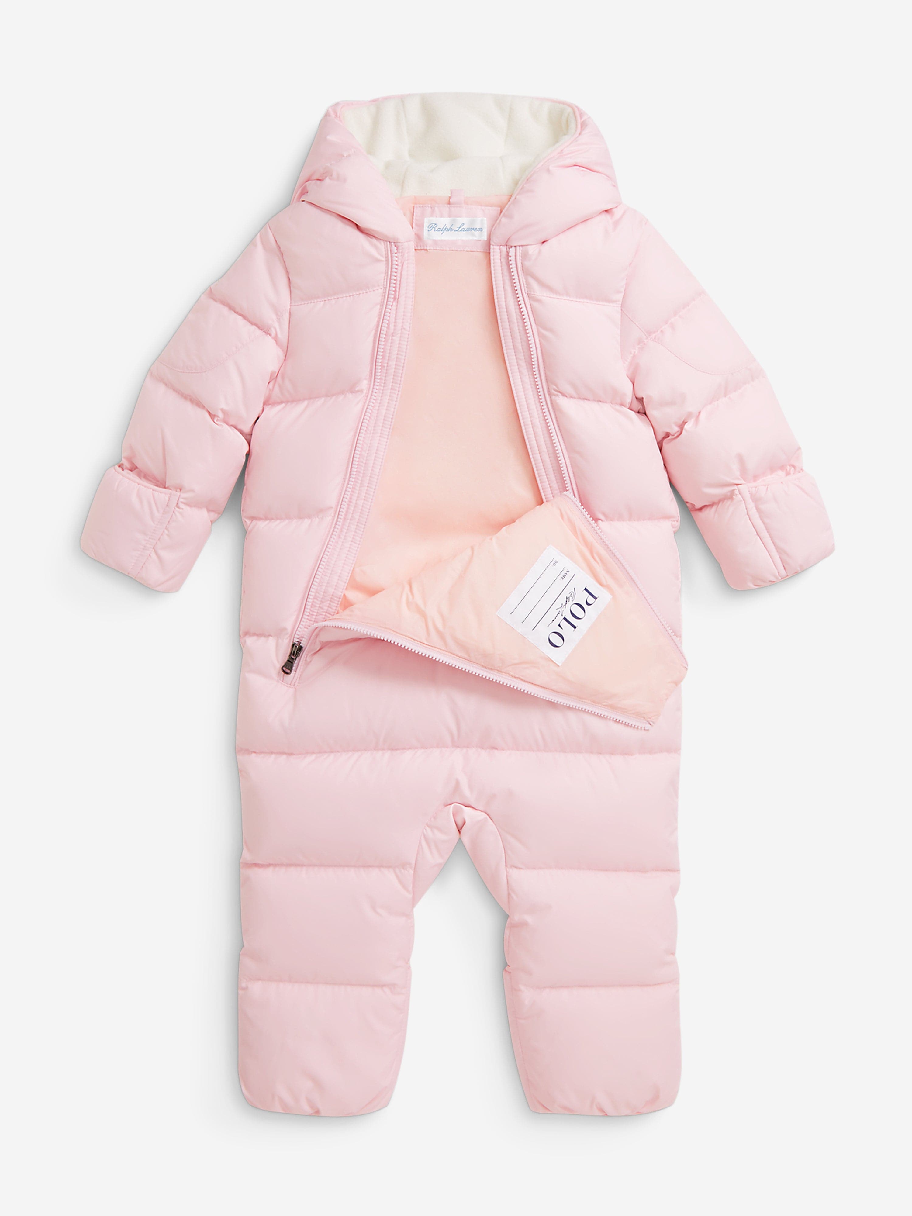 Ralph Lauren Kids Ralph Lauren Baby Girls Logo Snowsuit in Pink