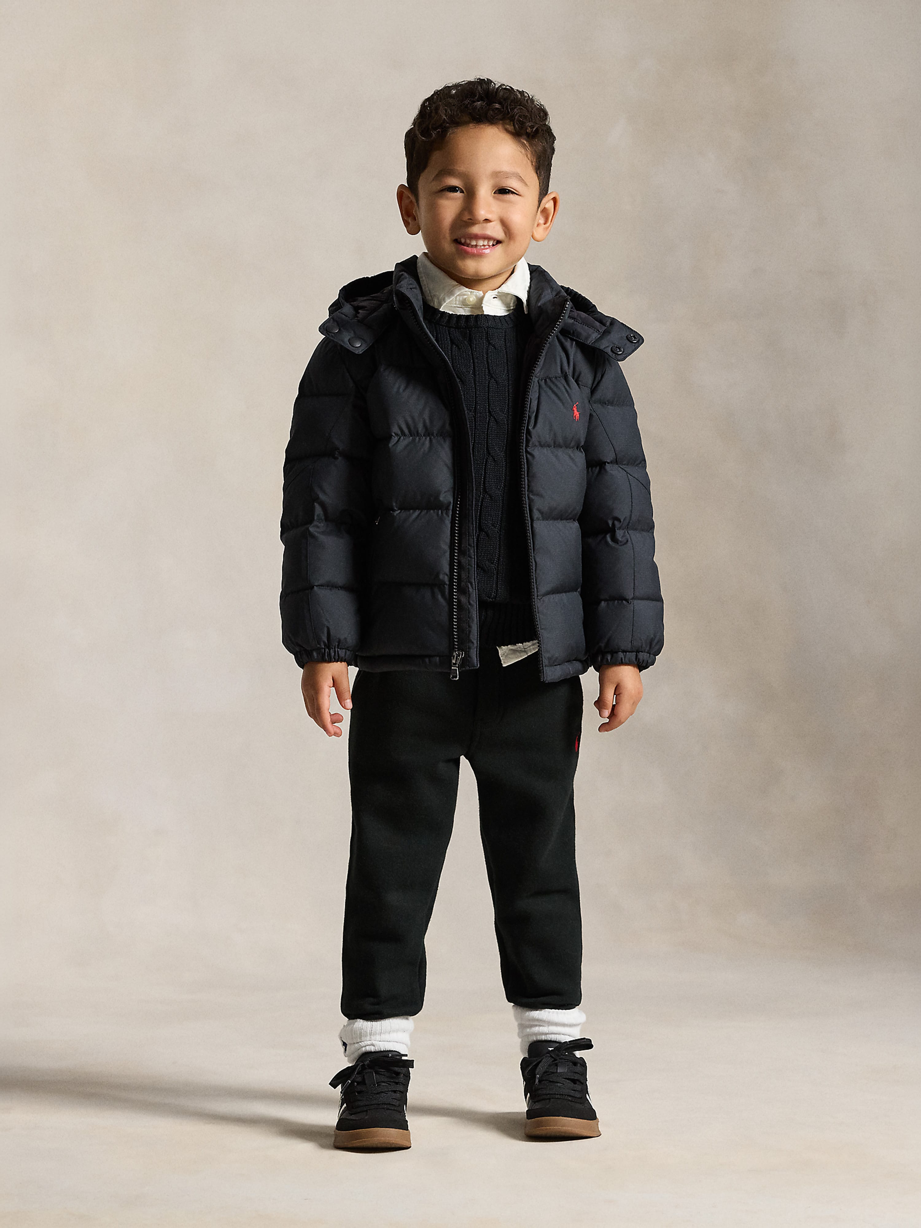 ☆大幅値下☆Polo Ralph Lauren キッズジャケット　ブラック100 Ralph Lauren Boys Down Padded Puffer Jacket in Black | Childsplay