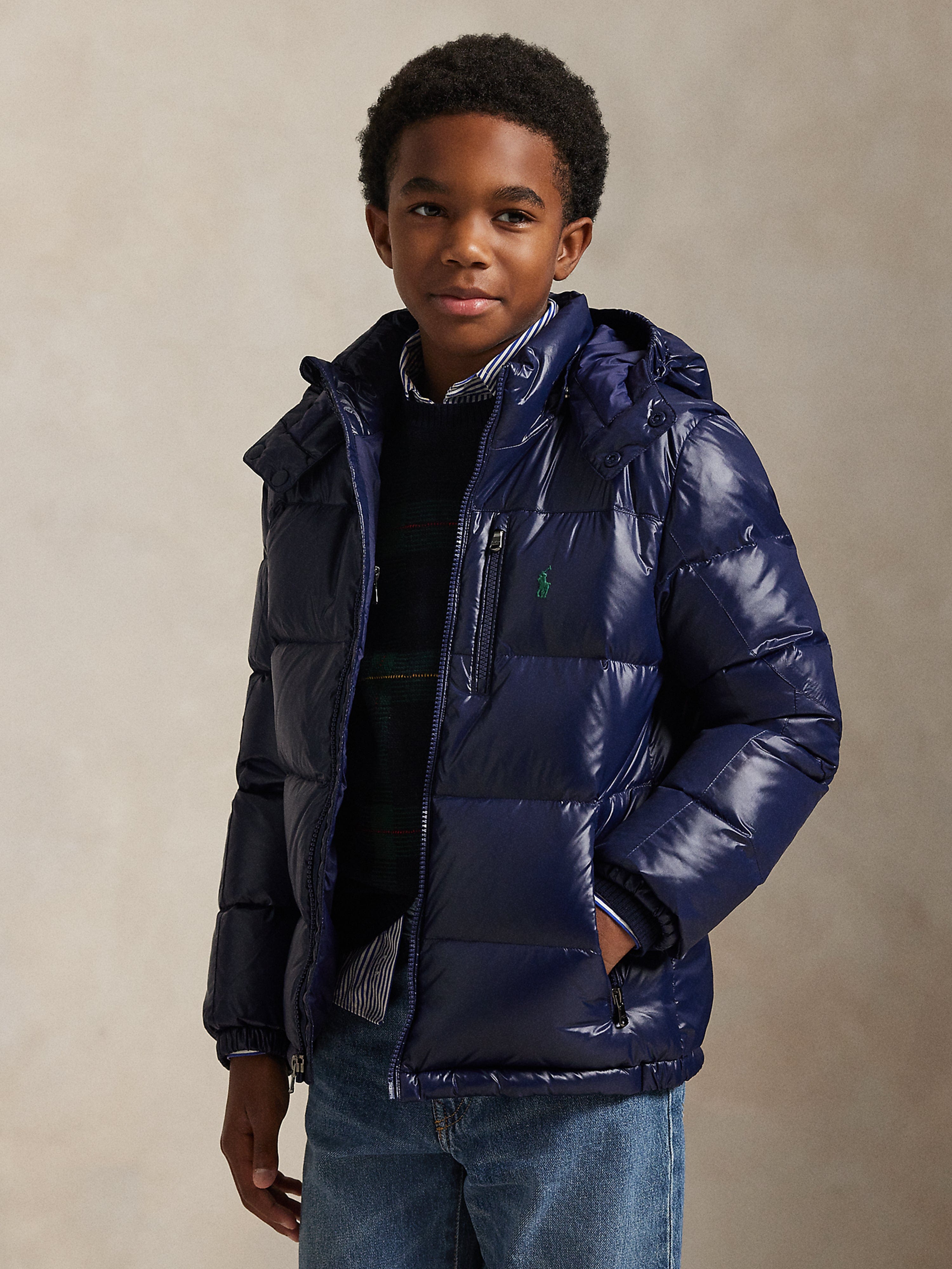 Ralph Lauren Boys Puffer Jacket in Navy | Childsplay Clothing