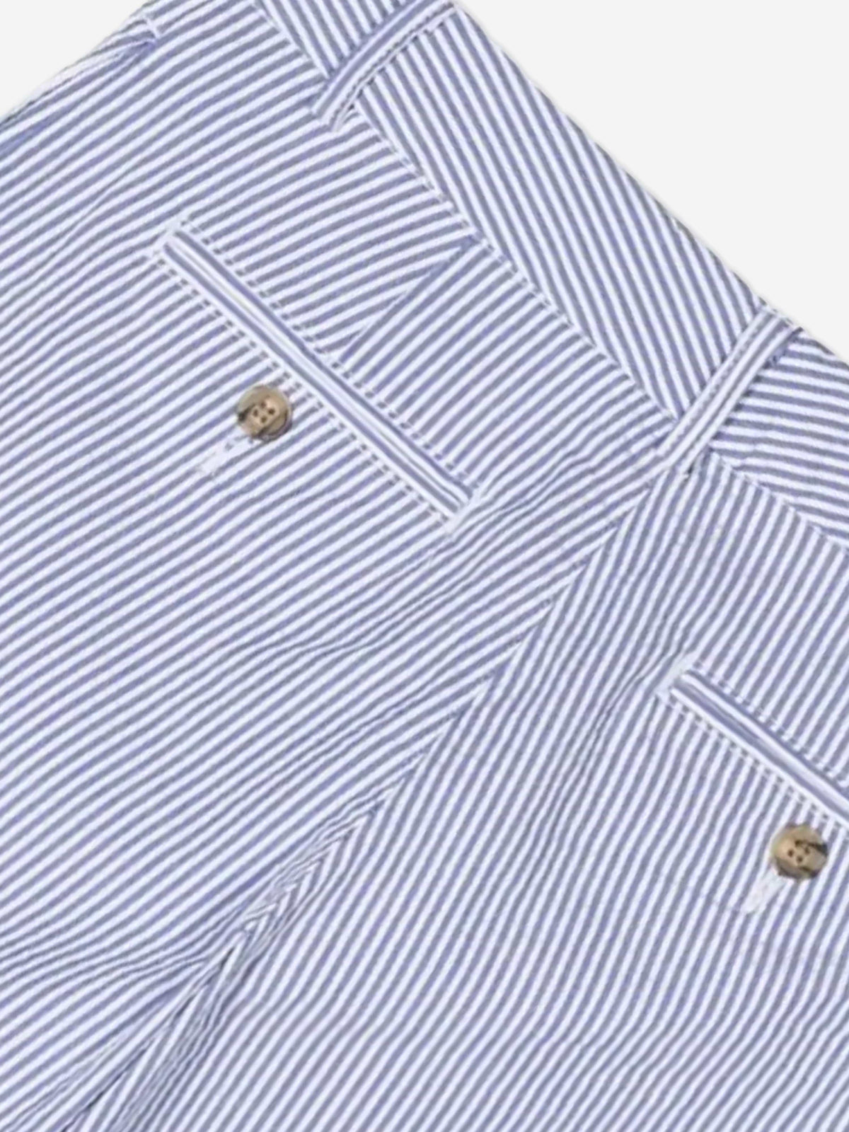 Ralph Lauren Boys Seersucker Preppy Shorts in Blue  display picture 2