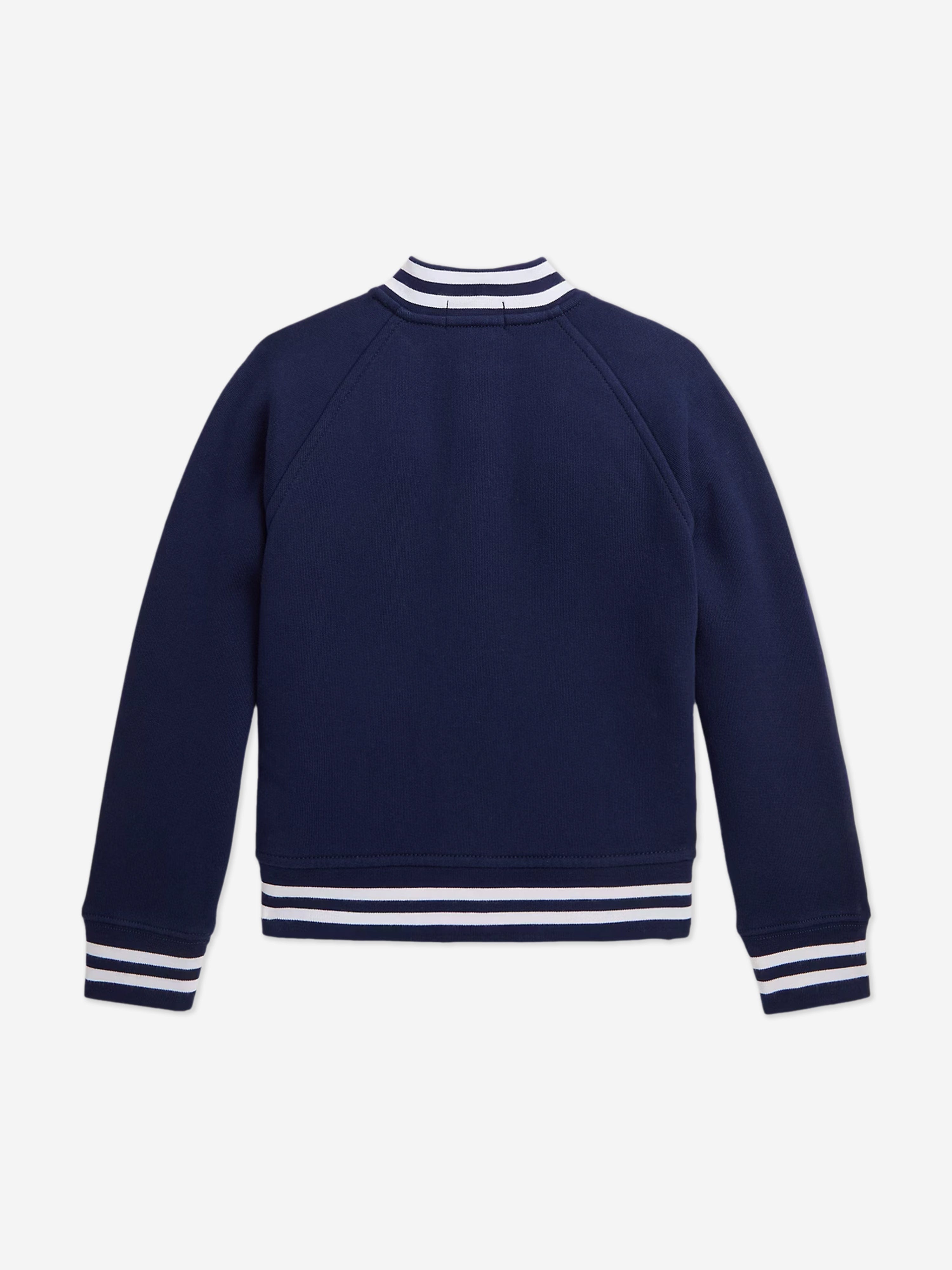 Ralph Lauren Boys Jersey Bomber Jacket in Navy | Childsplay Clothing