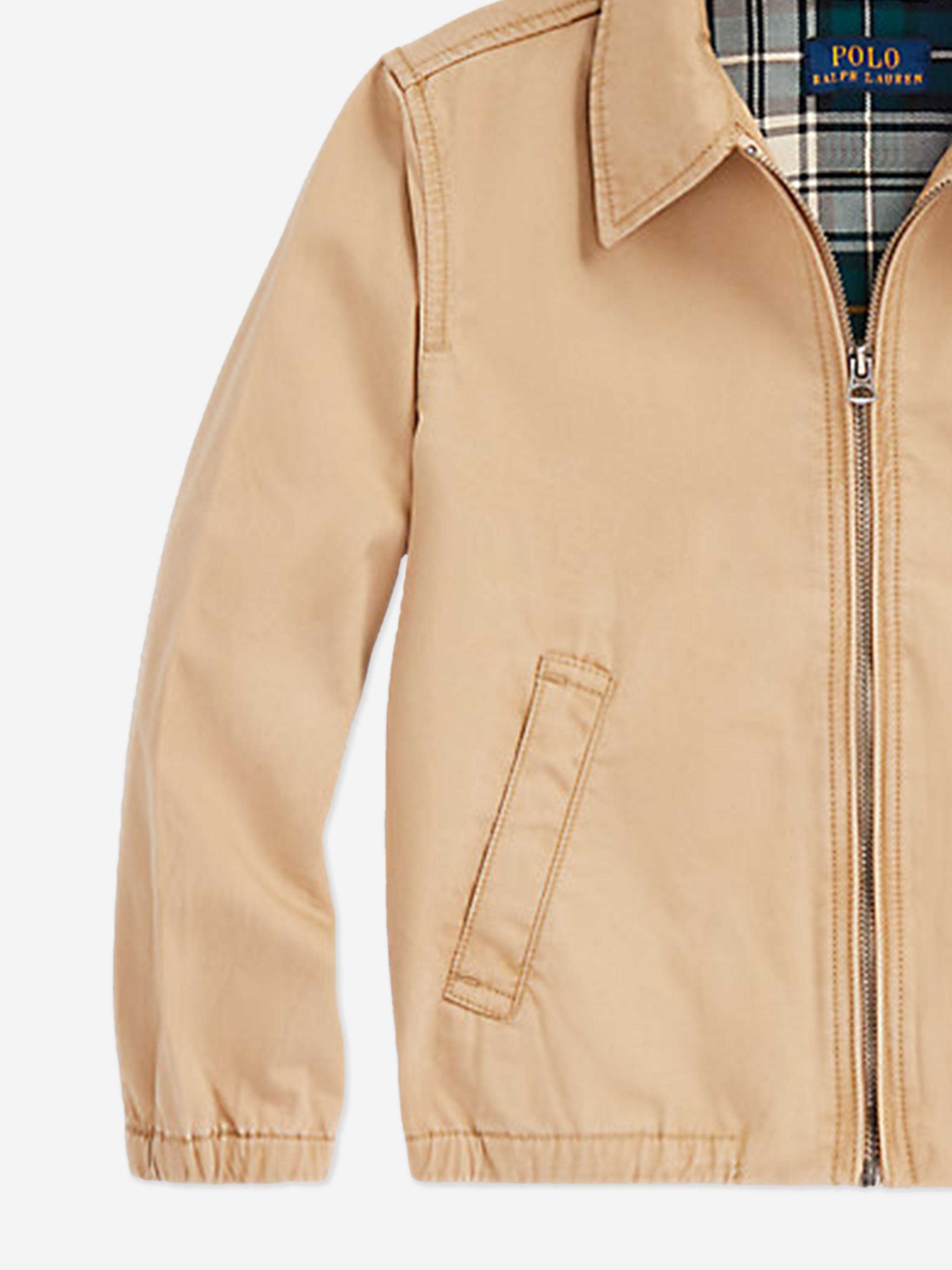 Ralph Lauren Boys Bayport Cotton Jacket in Beige | Childsplay Clothing