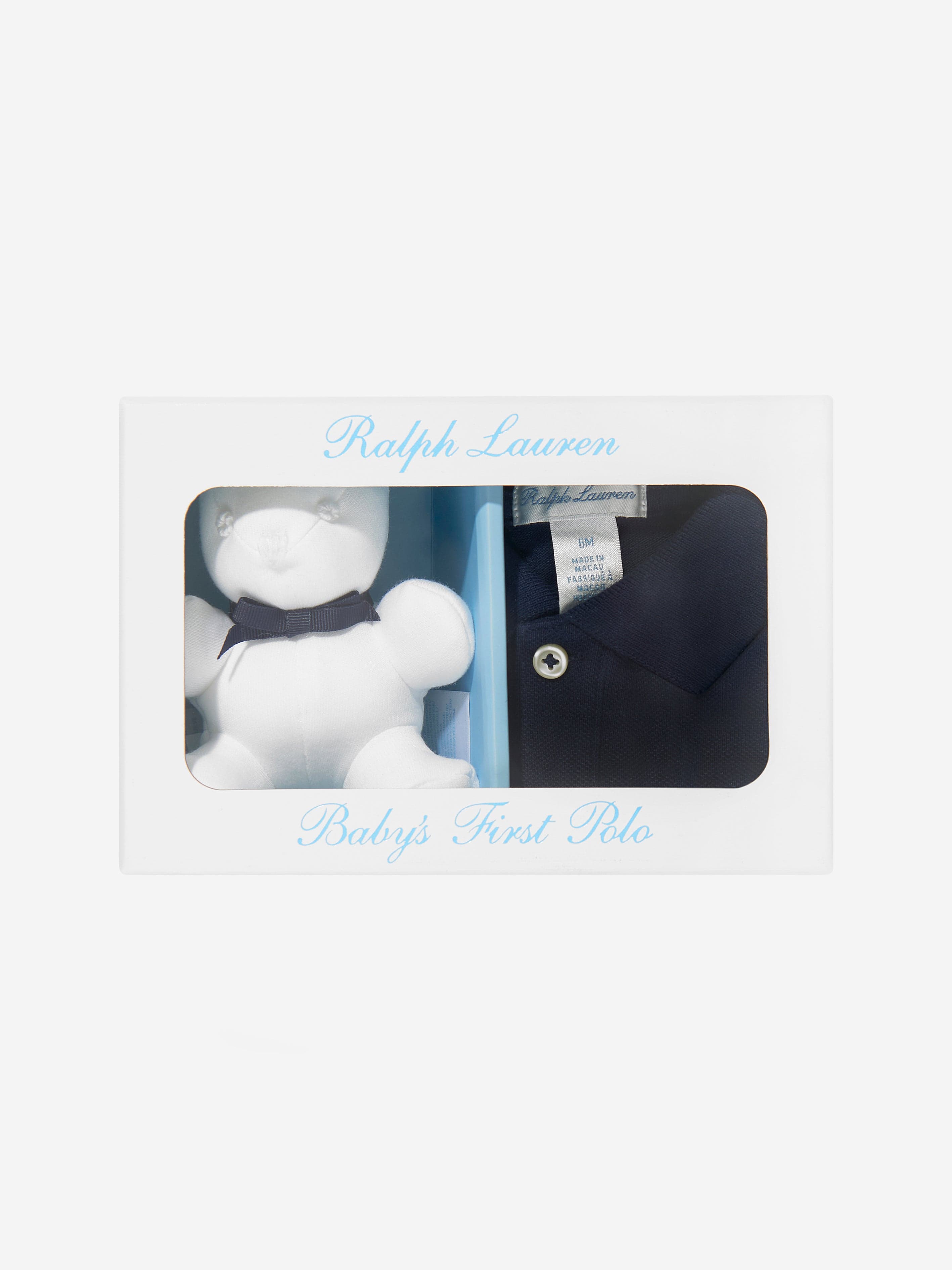 Ralph Lauren Baby Boys Polo Shirt and Bear Gift Set in Navy