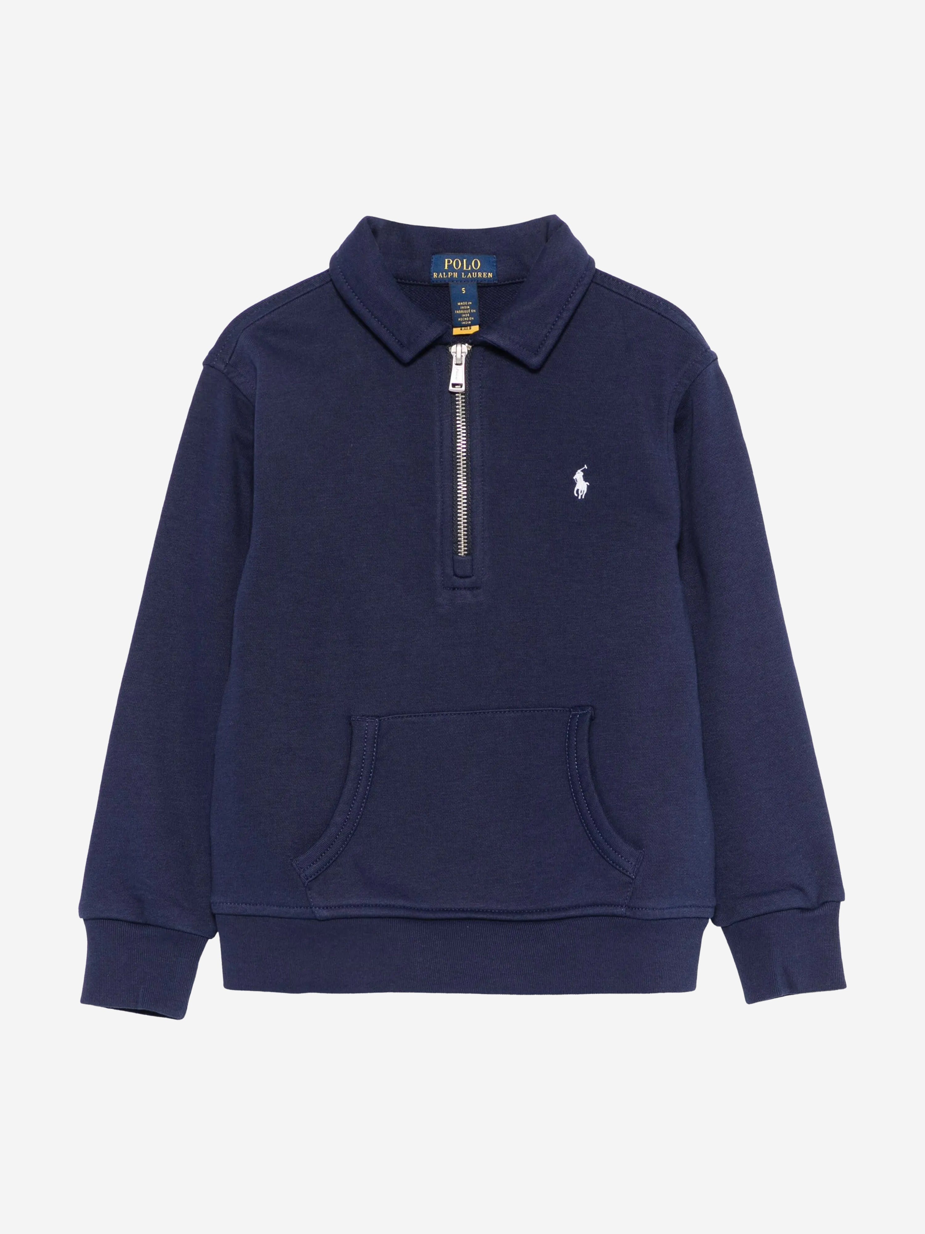 Ralph Lauren Boys Half Zip Sweatshirt in Navy | Childsplay Clothing