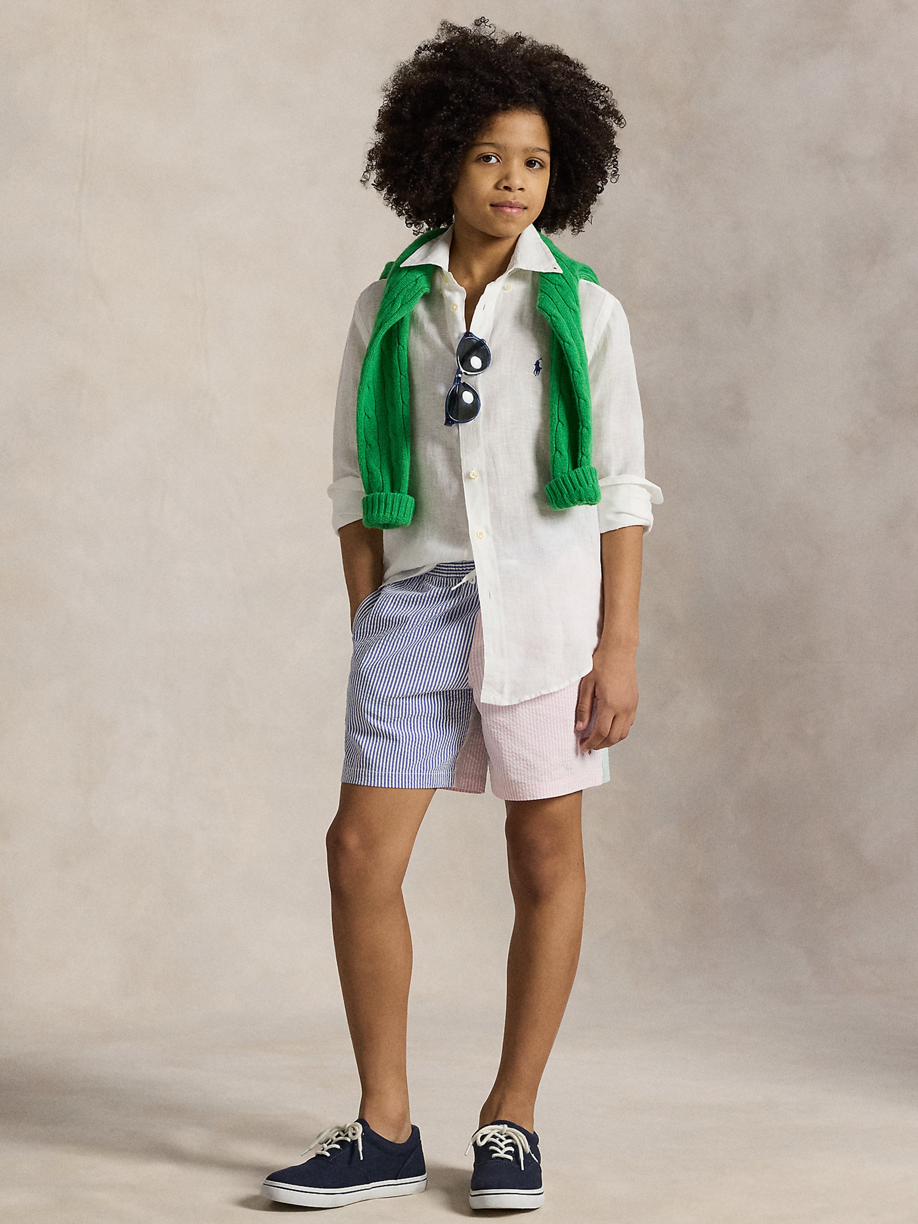 Ralph Lauren Boys Linen Shirt in White | Childsplay Clothing