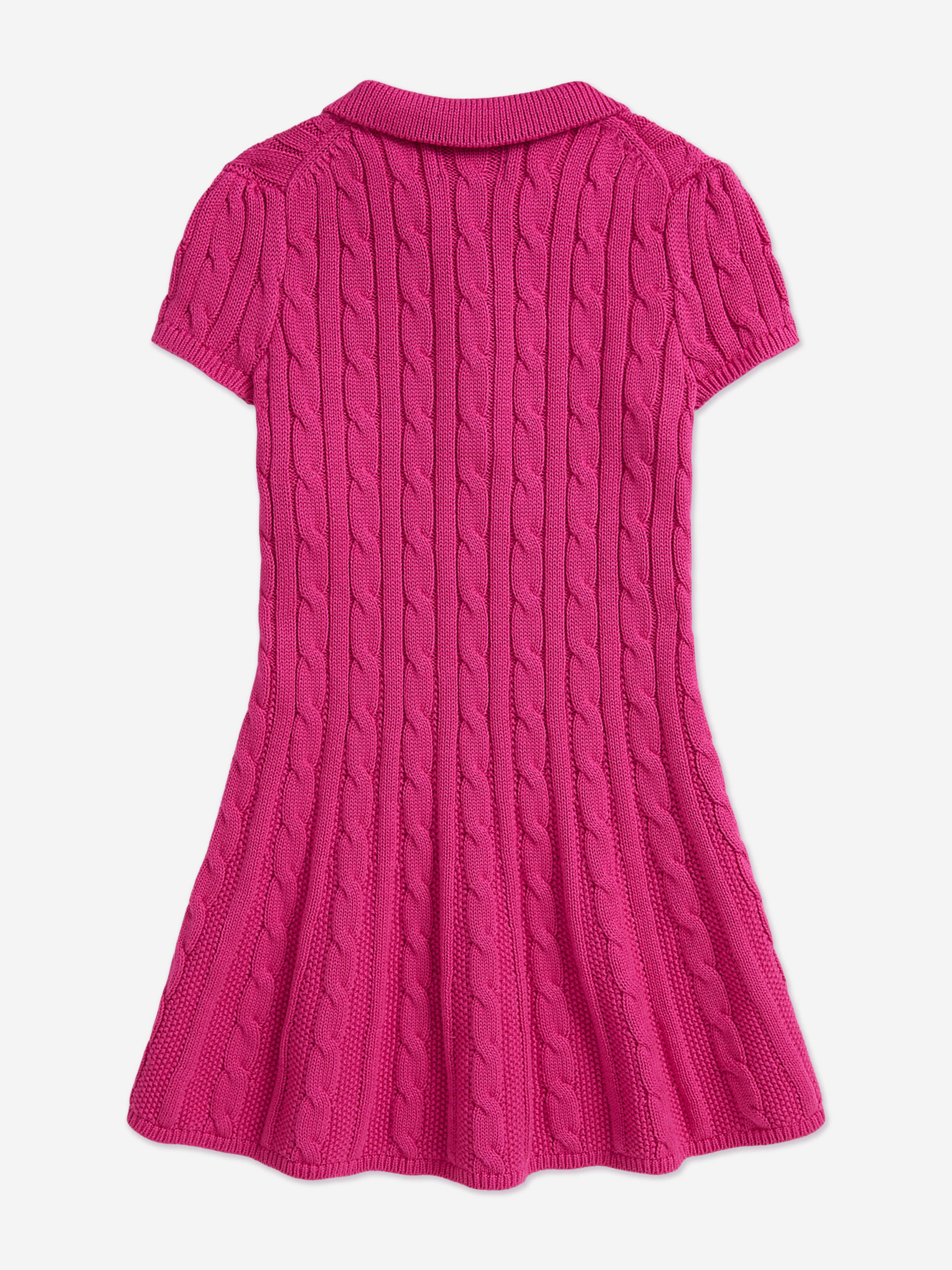 Ralph Lauren Kids Cotton Cable-Knit Dress - Pink