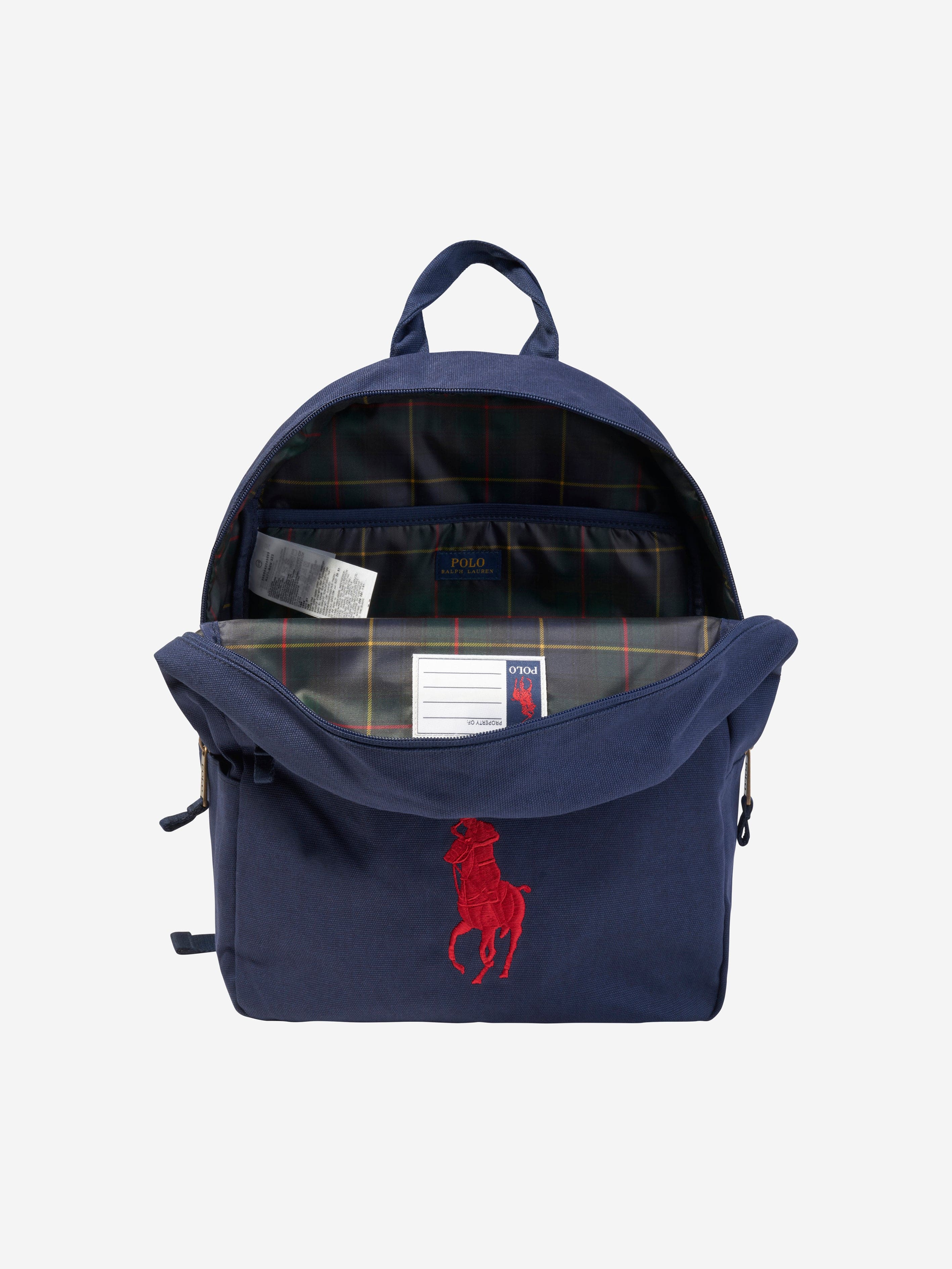Ralph Lauren Kids Canvas School Backpack in Navy (42cm