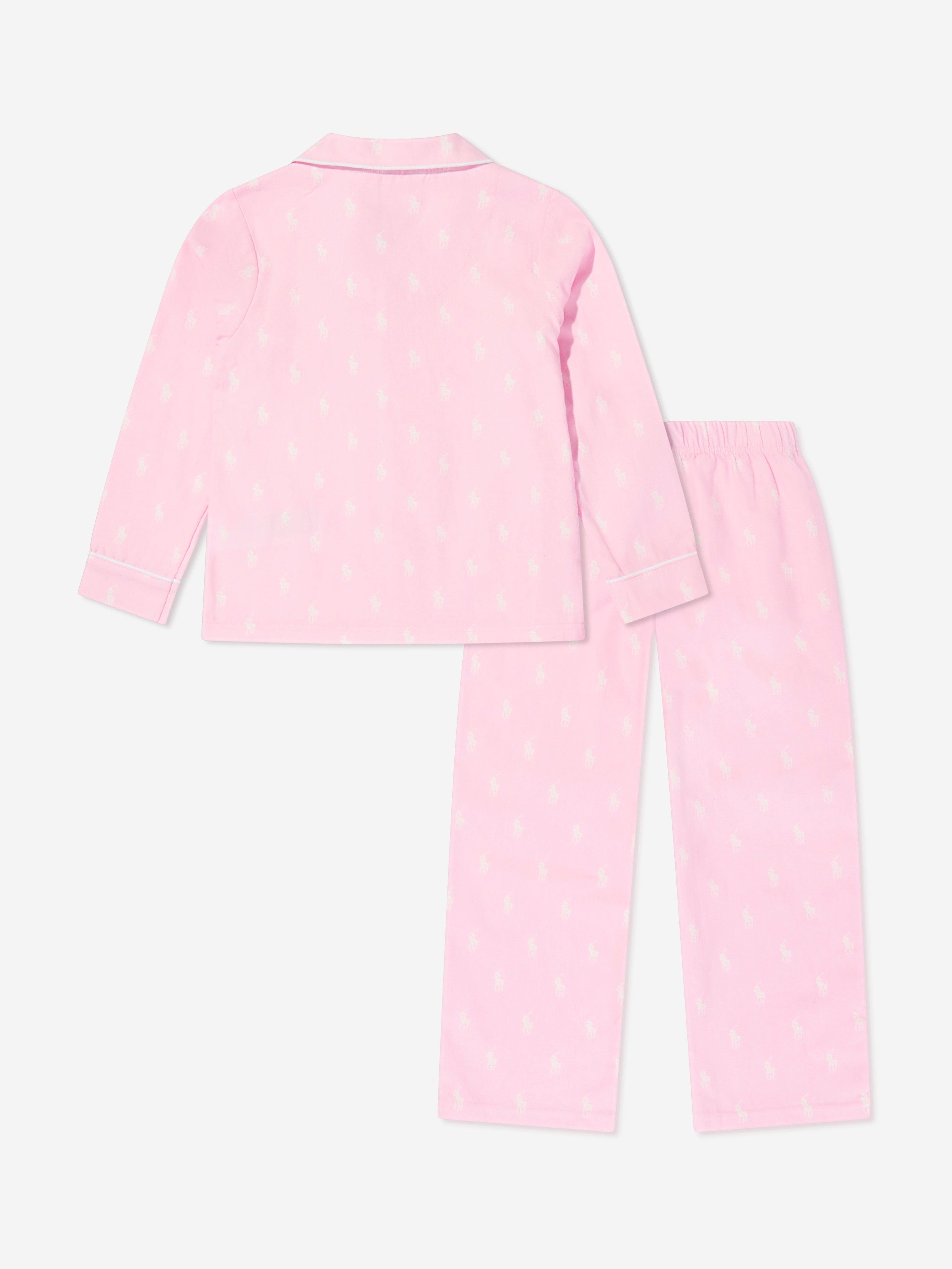 Ralph Lauren Girls Pyjama Set in Pink | Childsplay Clothing