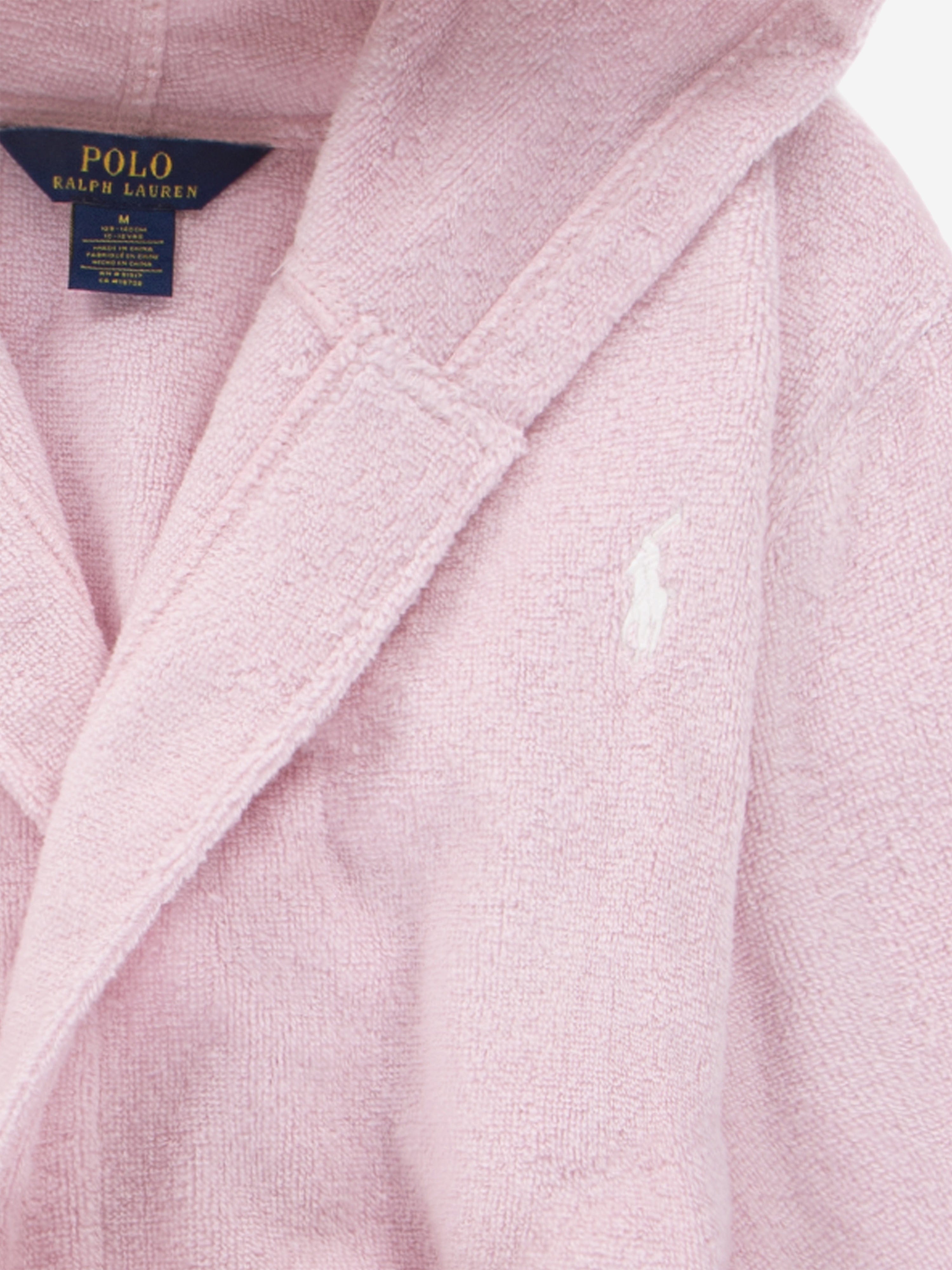 ralph lauren ladies dressing gown Ralph Lauren Girls Hooded Plush Terry Bathrobe in Pink 4 Yrs