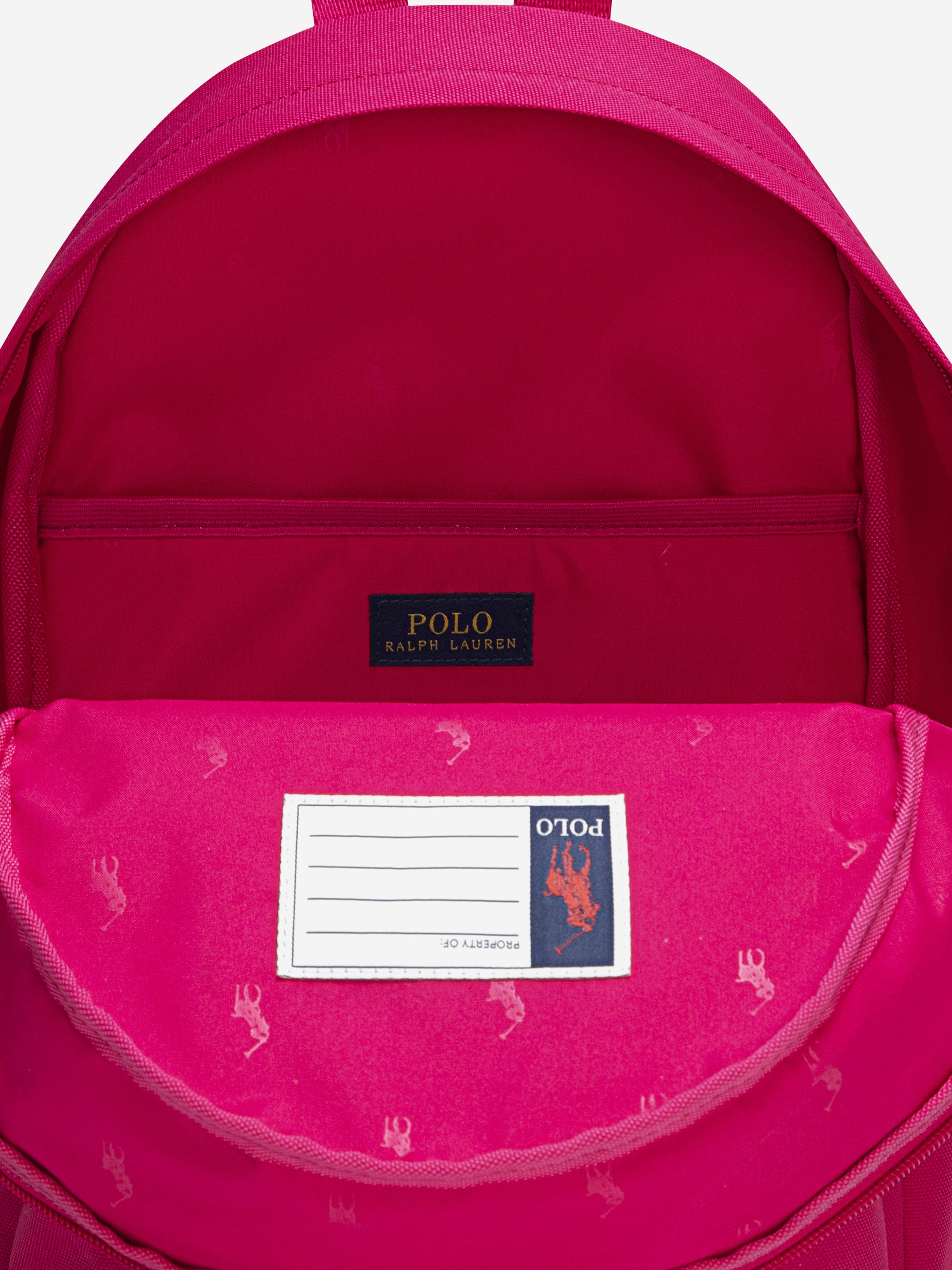 Ralph Lauren Girls Logo Backpack in Pink (44cm) | Childsplay Clothing
