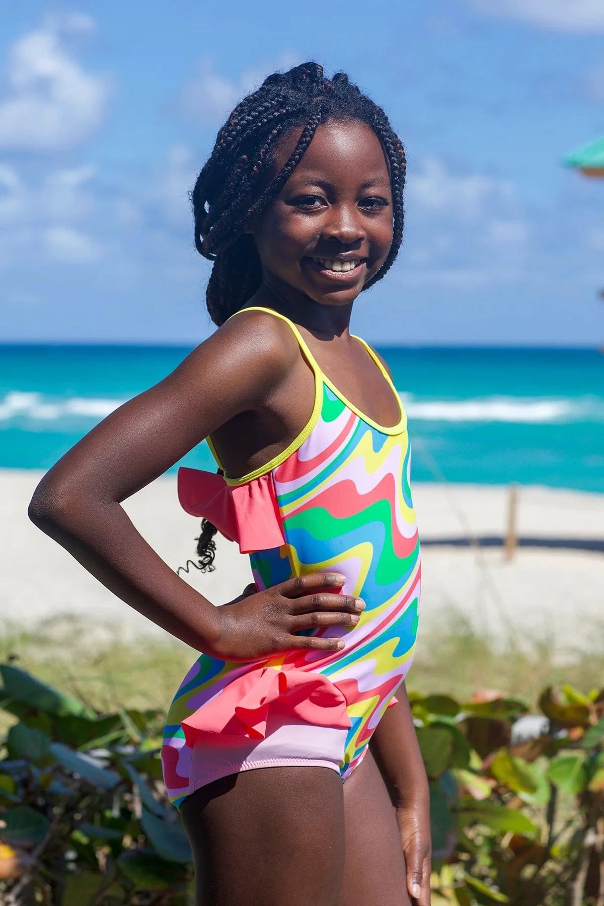 Nessi Byrd Girls Elanor Swimsuit in Multicolour | Childsplay Clothing