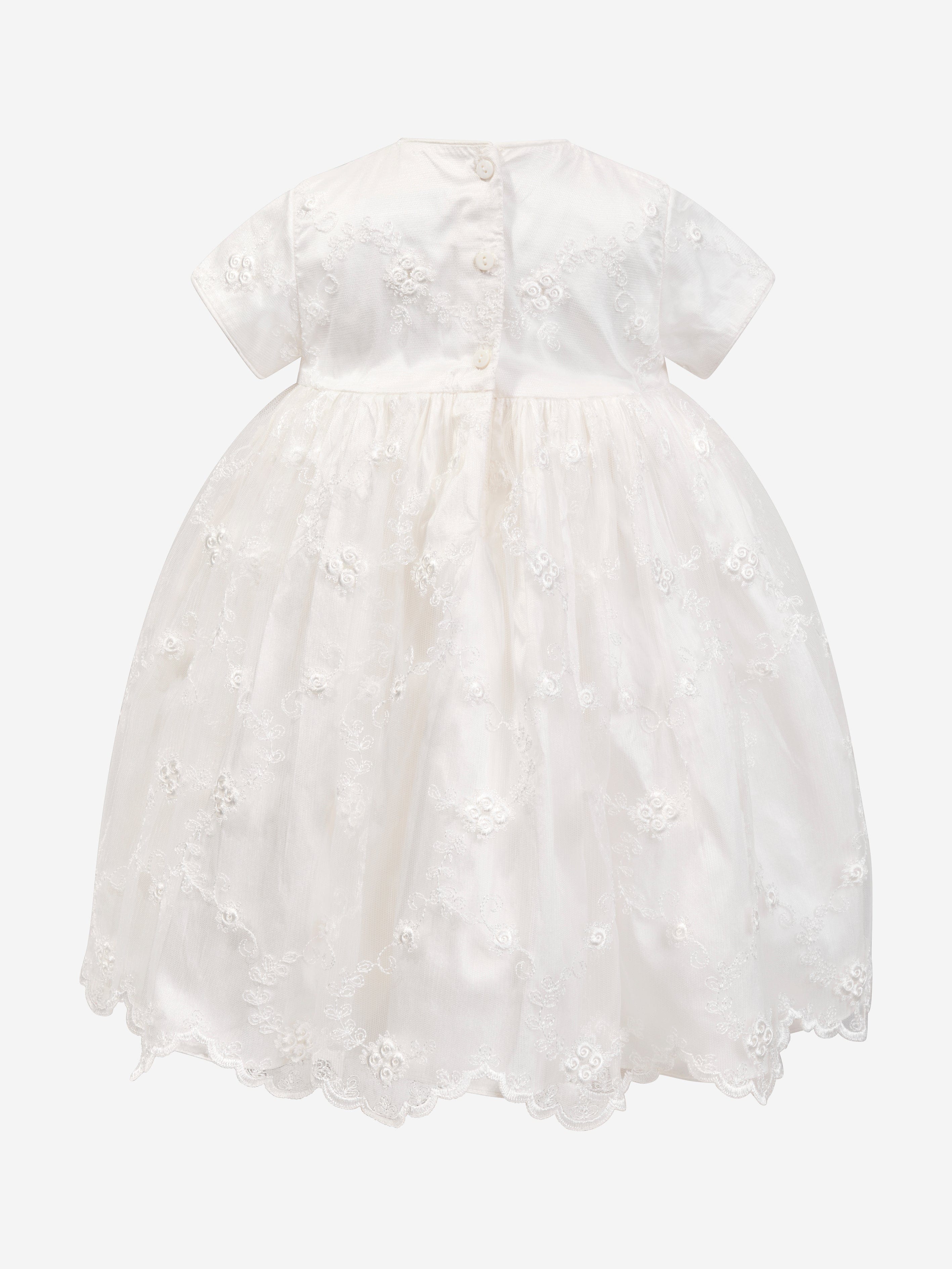 Sarah Louise Baby Girls Christening Dress And Bonnet in Ivory 6 Mths