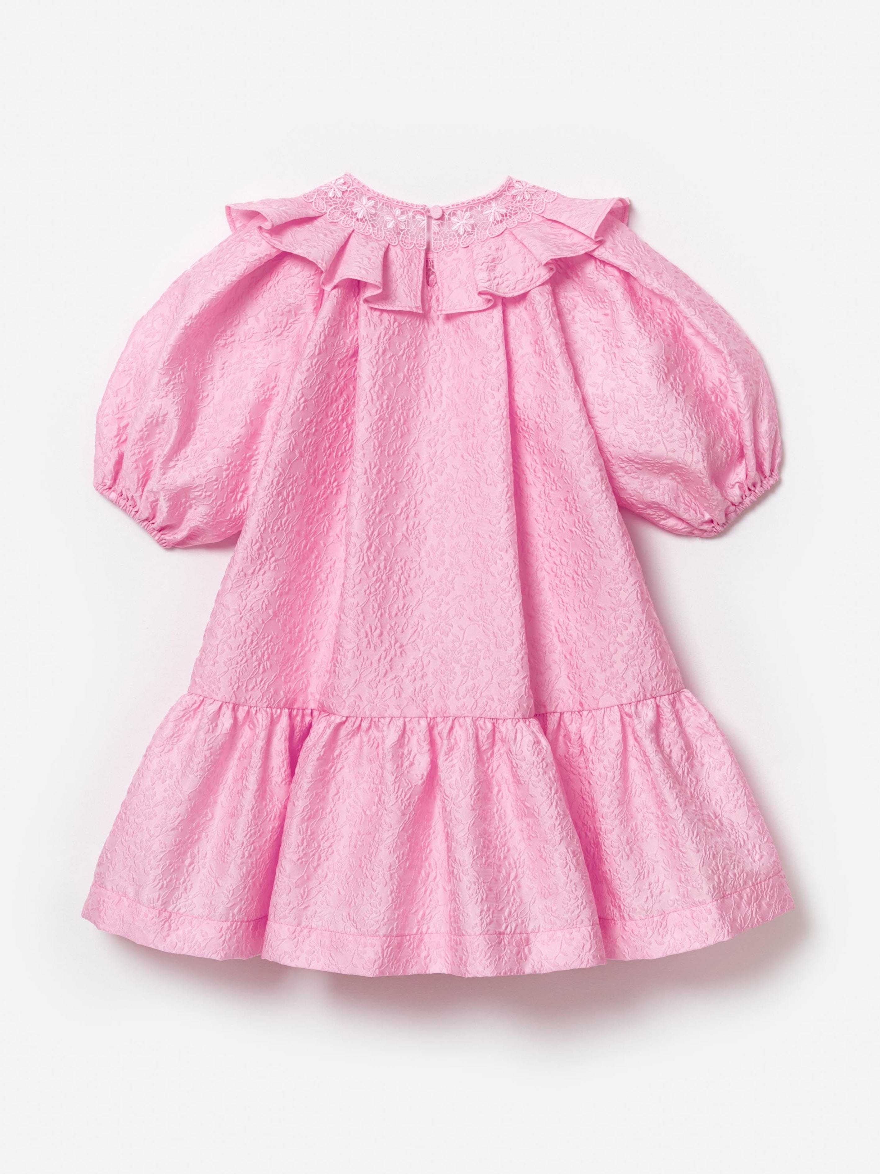 self portrait crepe mini dress Self Portrait Girls Textured Crepe Mini Dress in Pink 10