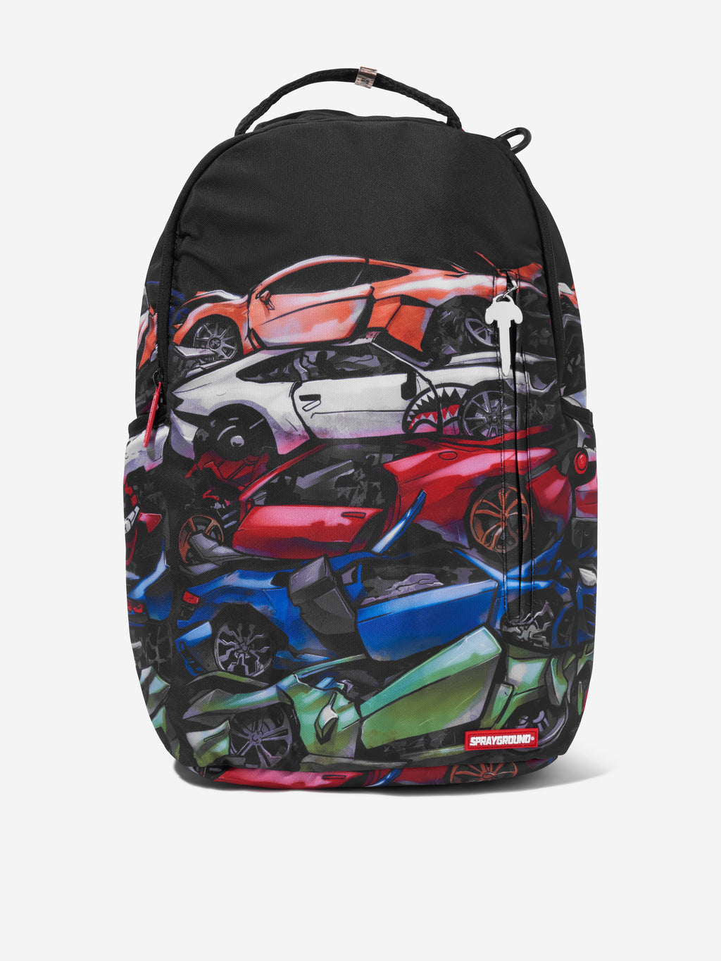 Sprayground Kids Crushed Sports Cars DLXSR Backpack in Multicolour