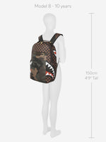 Sprayground Sip Sneakin & Peekin DLXSV Unisex Brown Backpack For School  Lather