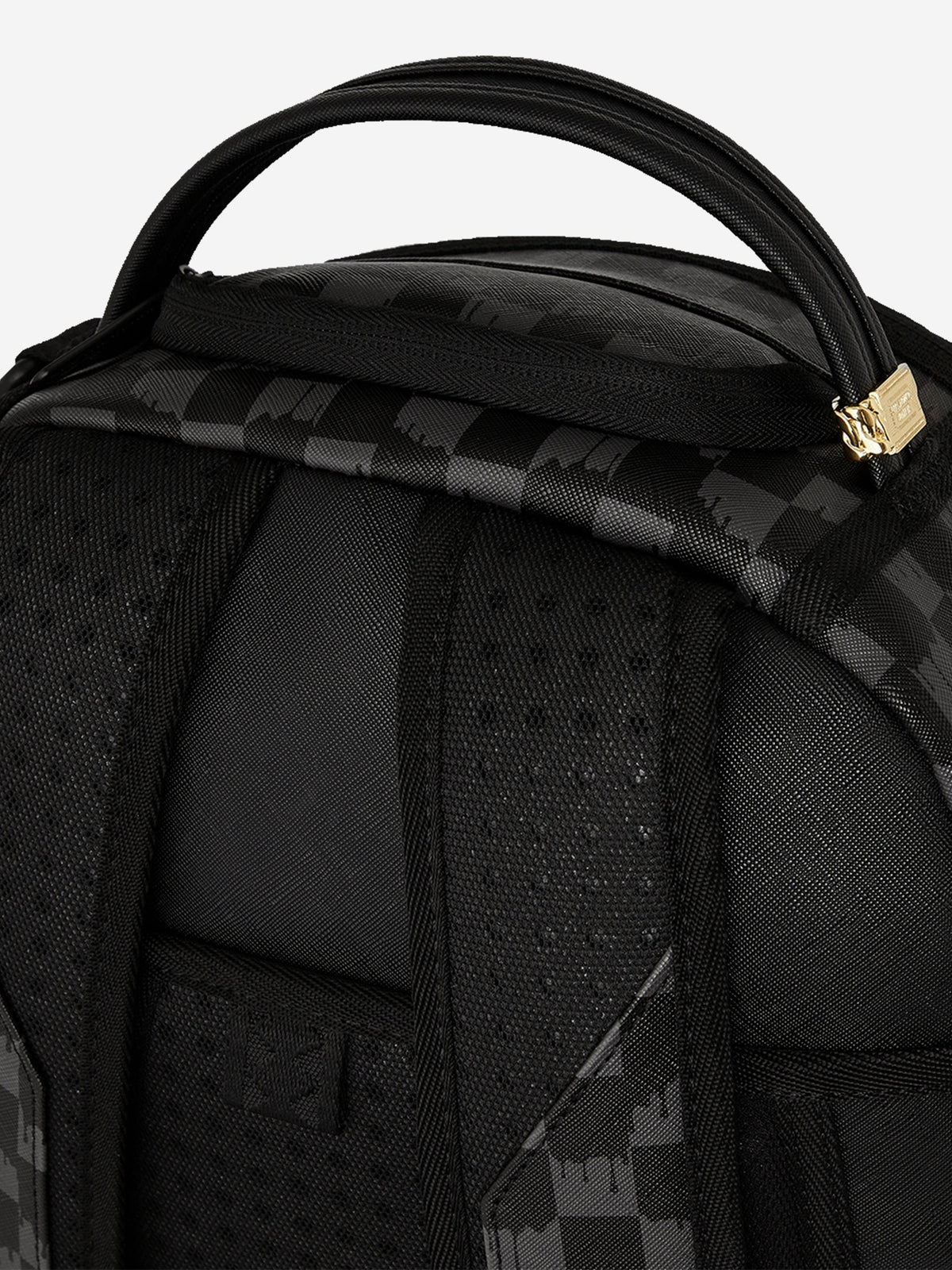 Sprayground Kids Dripping Sharks In Paris DLXV Backpack in Black 