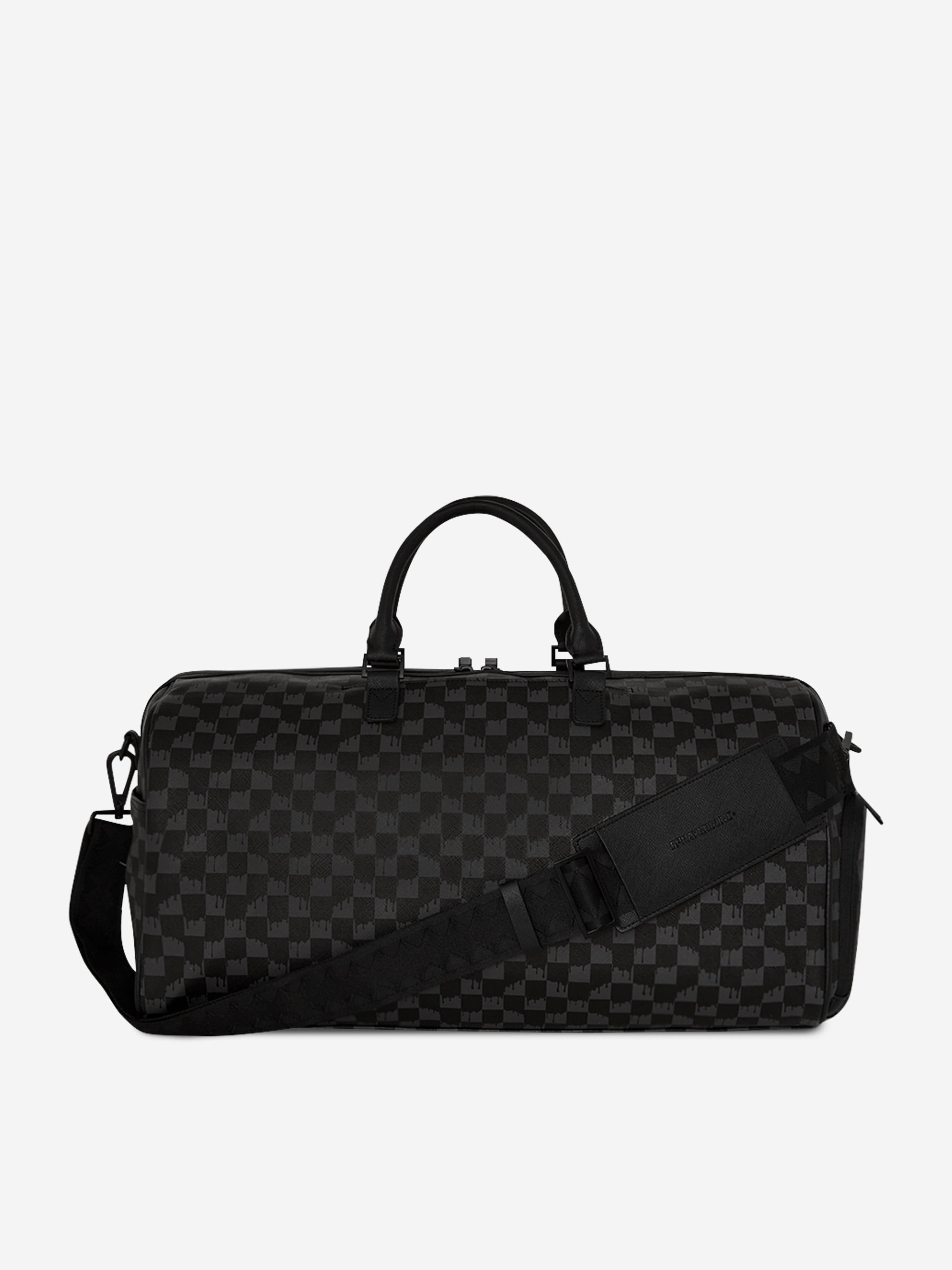 Sprayground Kids Dripping Sharks In Paris Duffle in Black (50cm