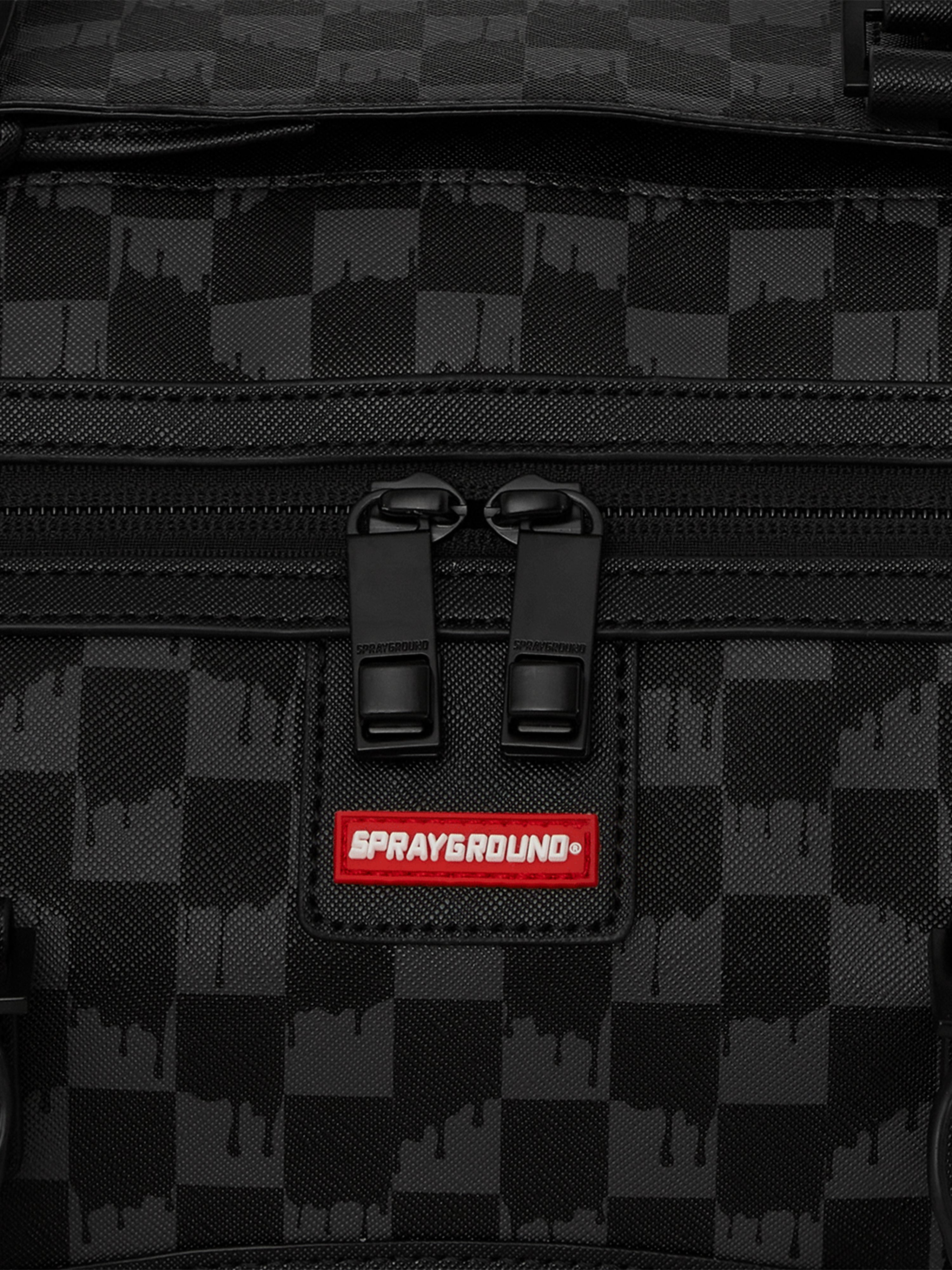 Sprayground Kids Dripping Sharks In Paris Duffle in Black (50cm