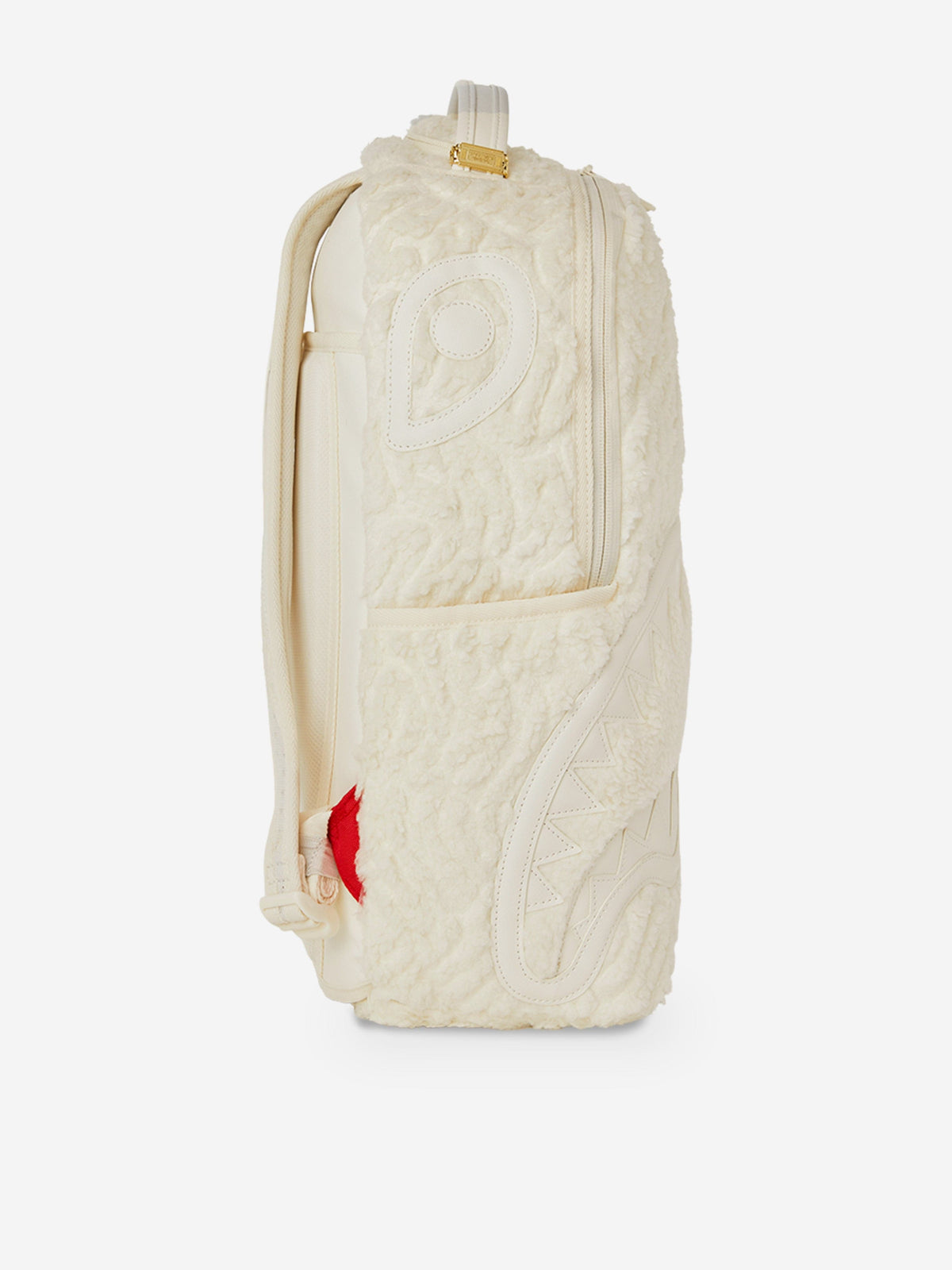 Sprayground Kids Sherpa Shark Backpack in Ivory (46cm  display picture 1