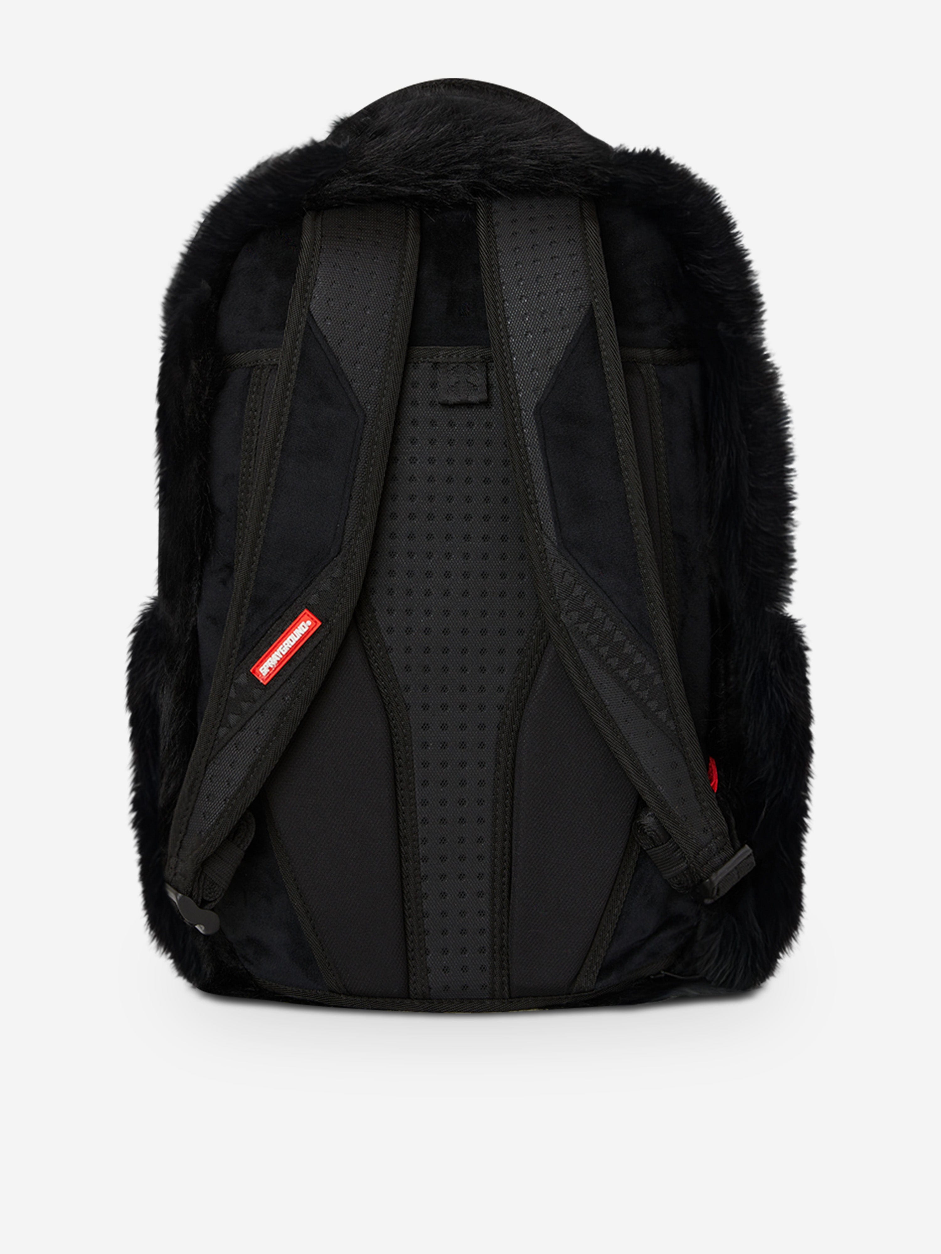 Sprayground Kids Fur Cray Backpack in Black (45cm) | Childsplay