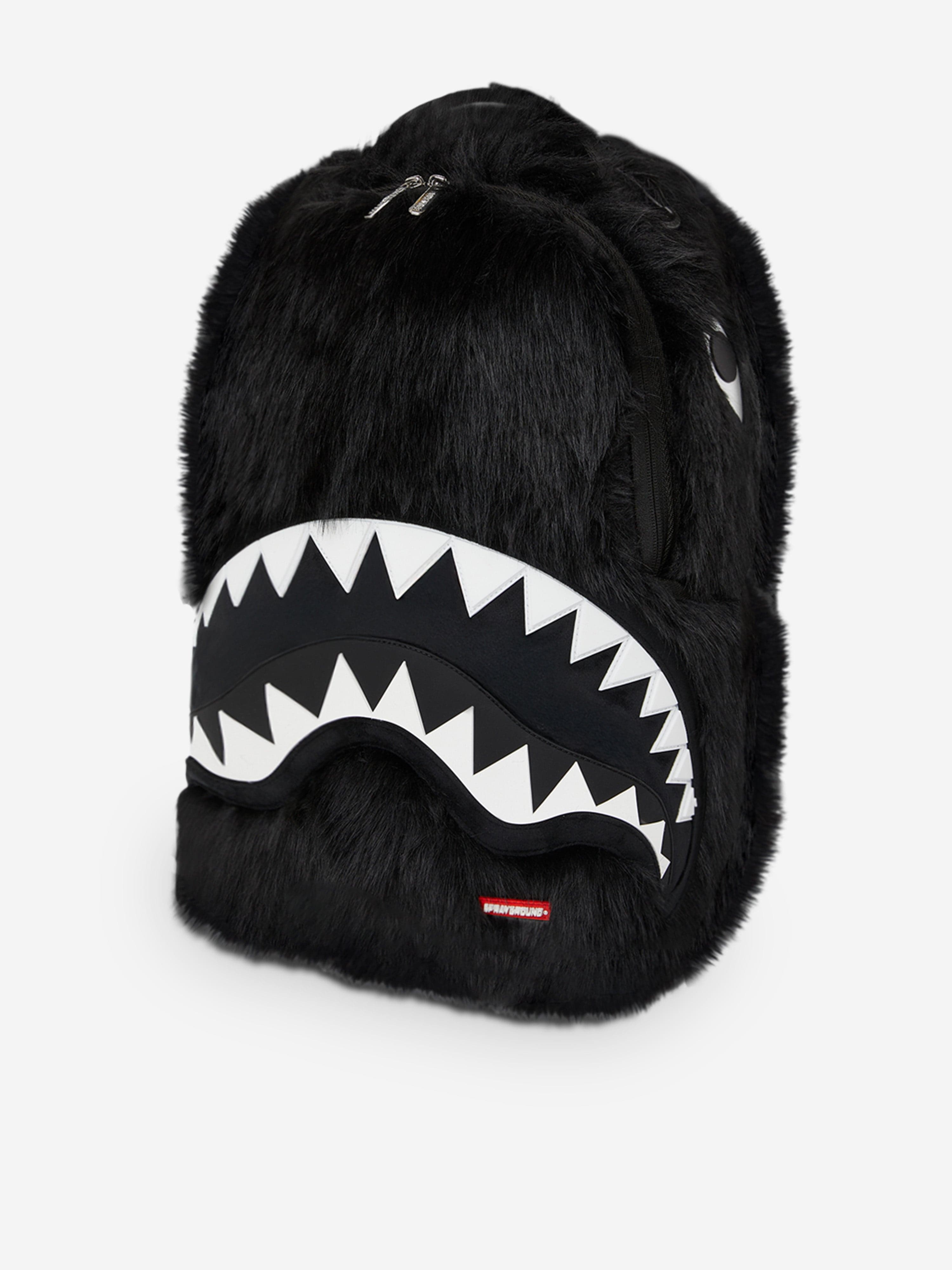 Sprayground Kids Fur Cray Backpack in Black (45cm) | Childsplay