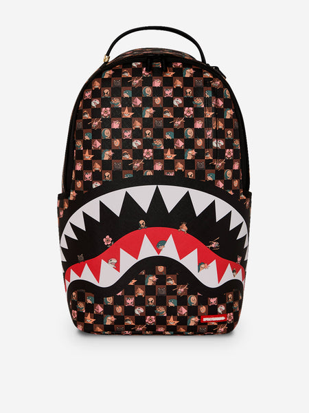 Sprayground Kids Peeking Characters Remix Backpack in Brown (46cm