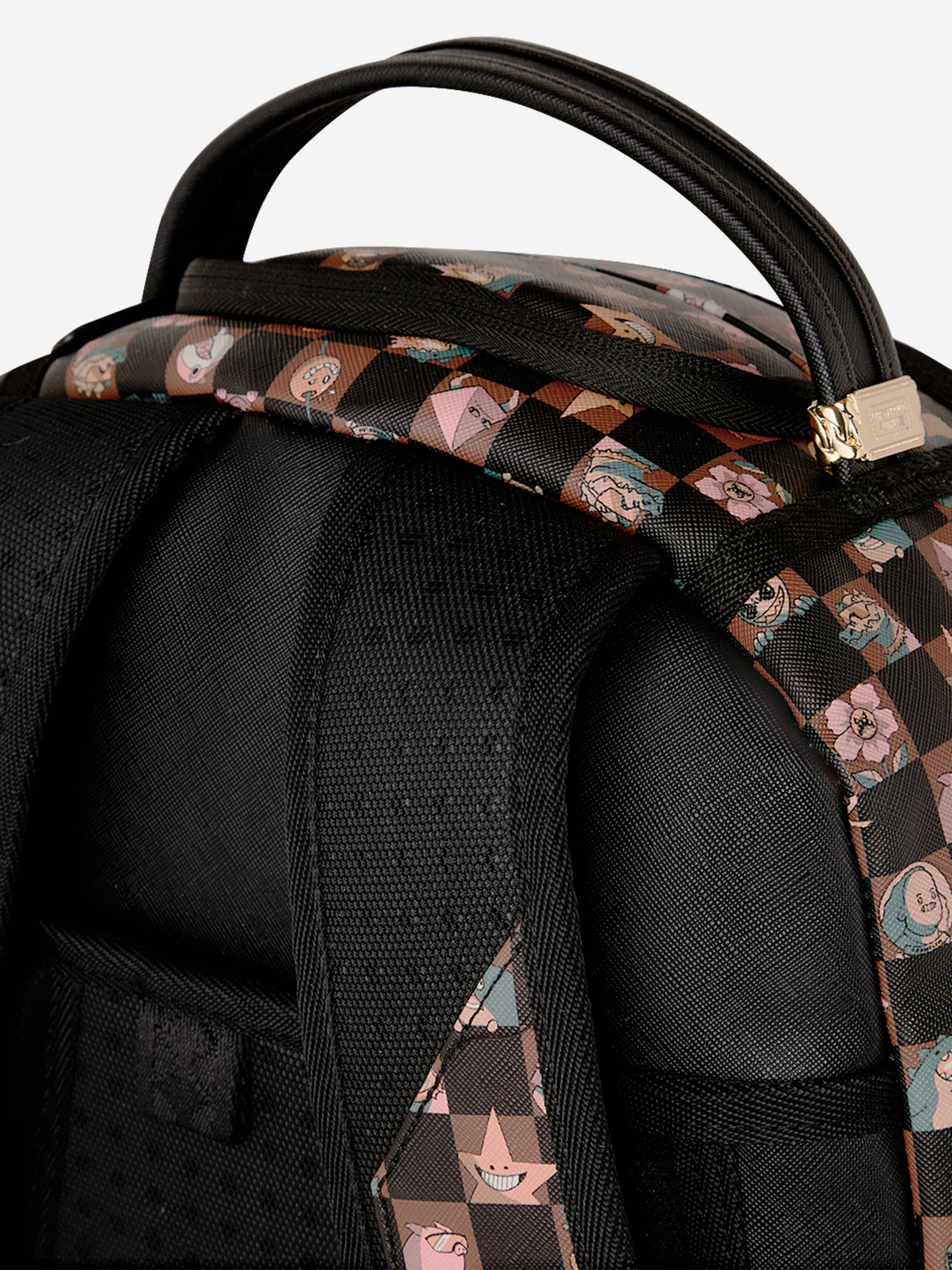 Sprayground Kids Peeking Characters Remix Backpack in Brown (46cm