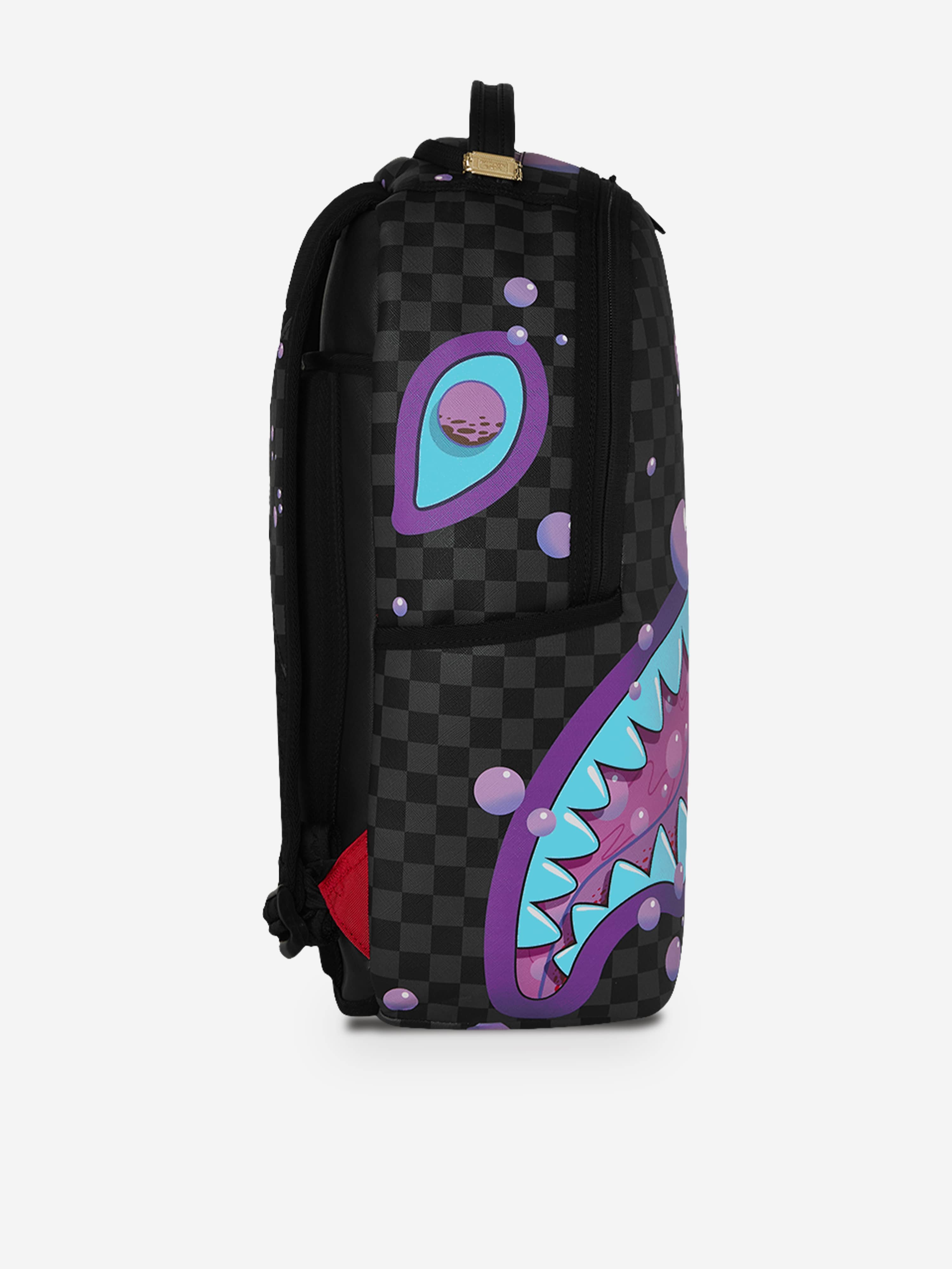 Sprayground Kids Purple Slime Takeover Backpack in Black (45cm
