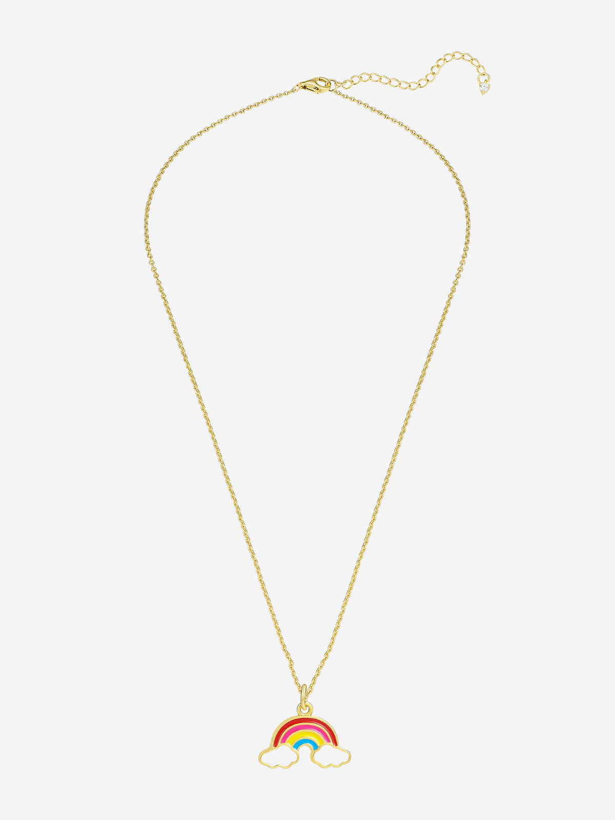Secret Spoils Girls Multi Rainbow Necklace in Gold (40cm)