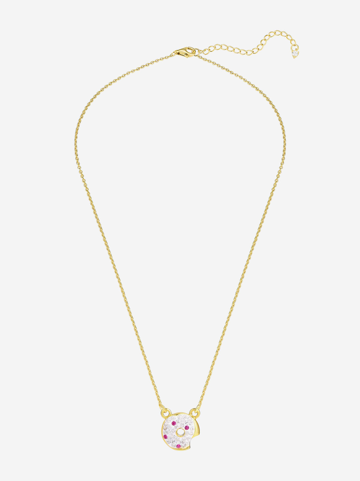 Secret Spoils Girls White Doughnut Necklace in Gold (40cm)