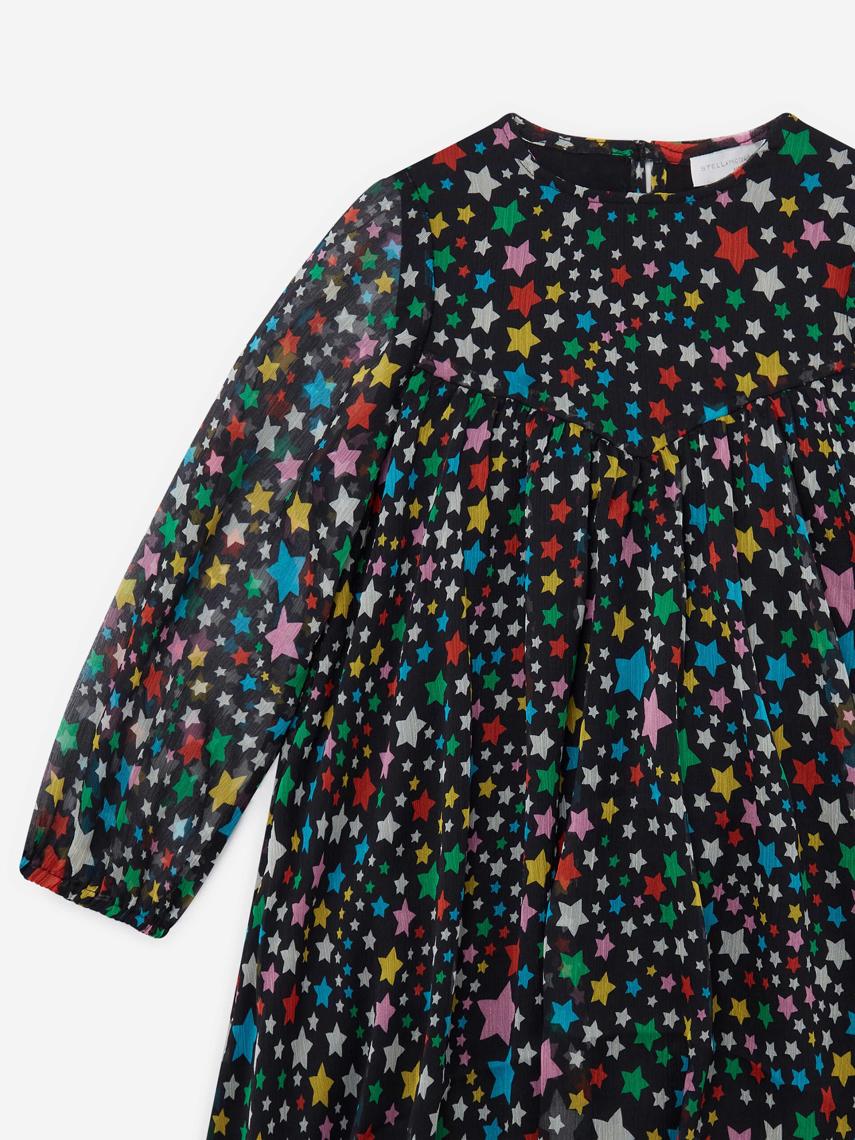 Stella McCartney Girls Star Dress in Black | Childsplay Clothing