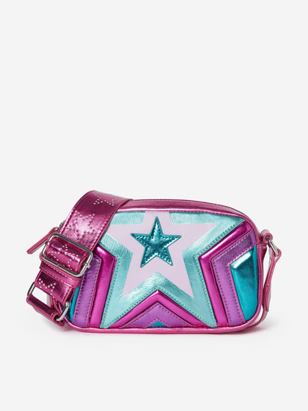 Stella McCartney Girls Star Crossbody Bag in Pink (18cm