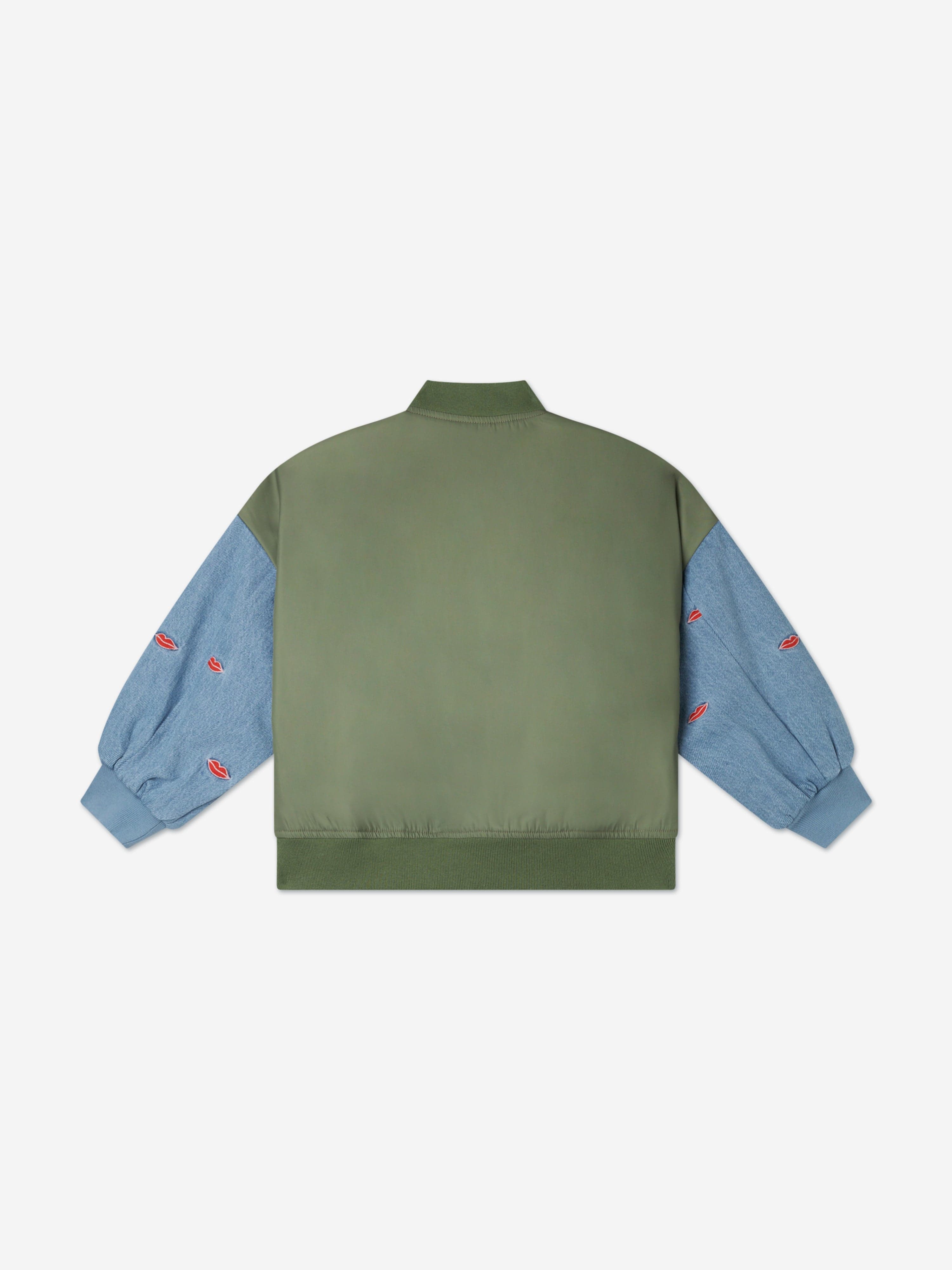 Stella McCartney Girls Bomber Jacket in Green | Childsplay Clothing