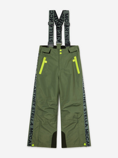 Stella McCartney Boys Logo Ski Trousers in Green | Childsplay Clothing