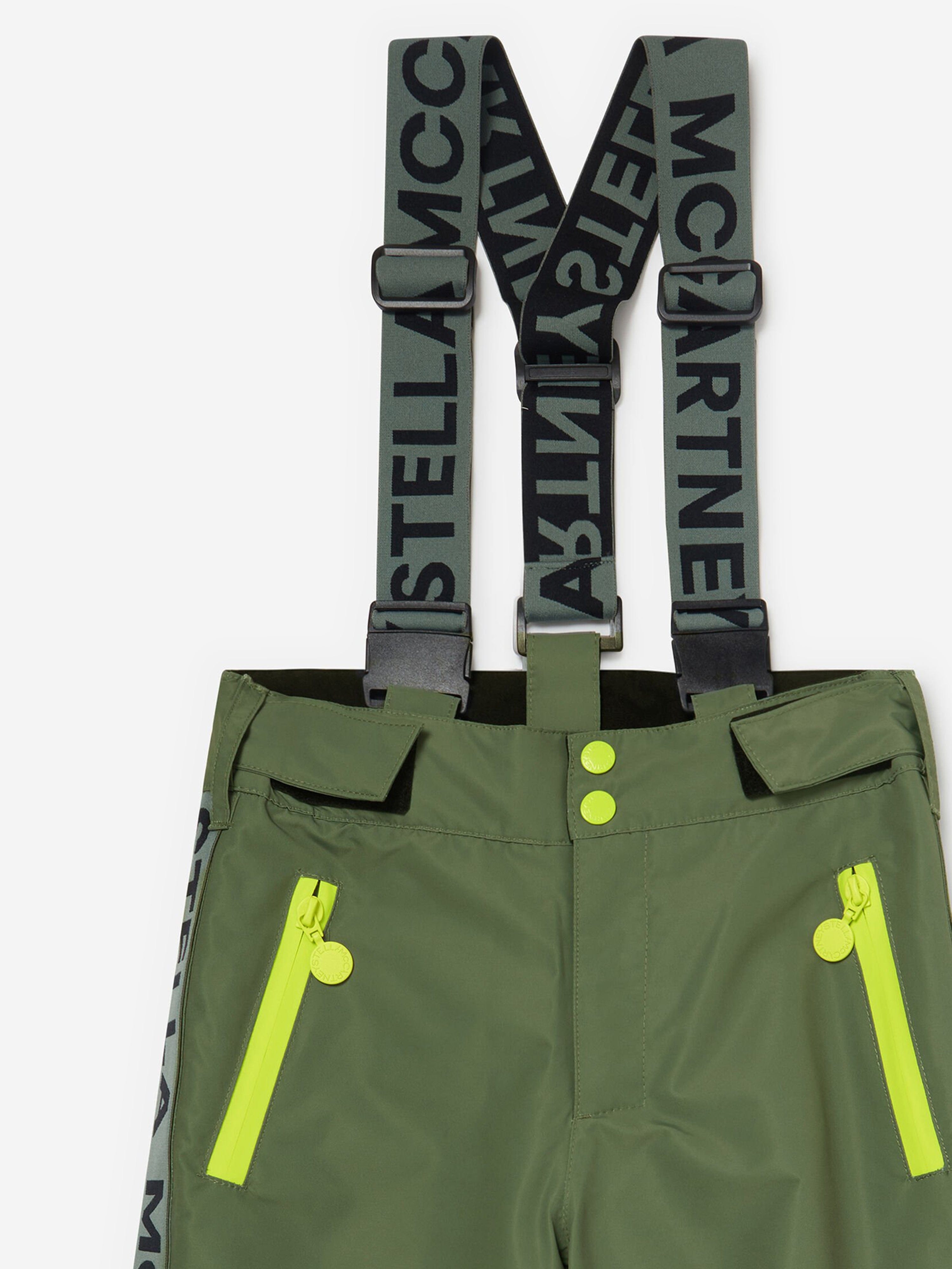 Stella McCartney Boys Logo Ski Trousers in Green | Childsplay Clothing