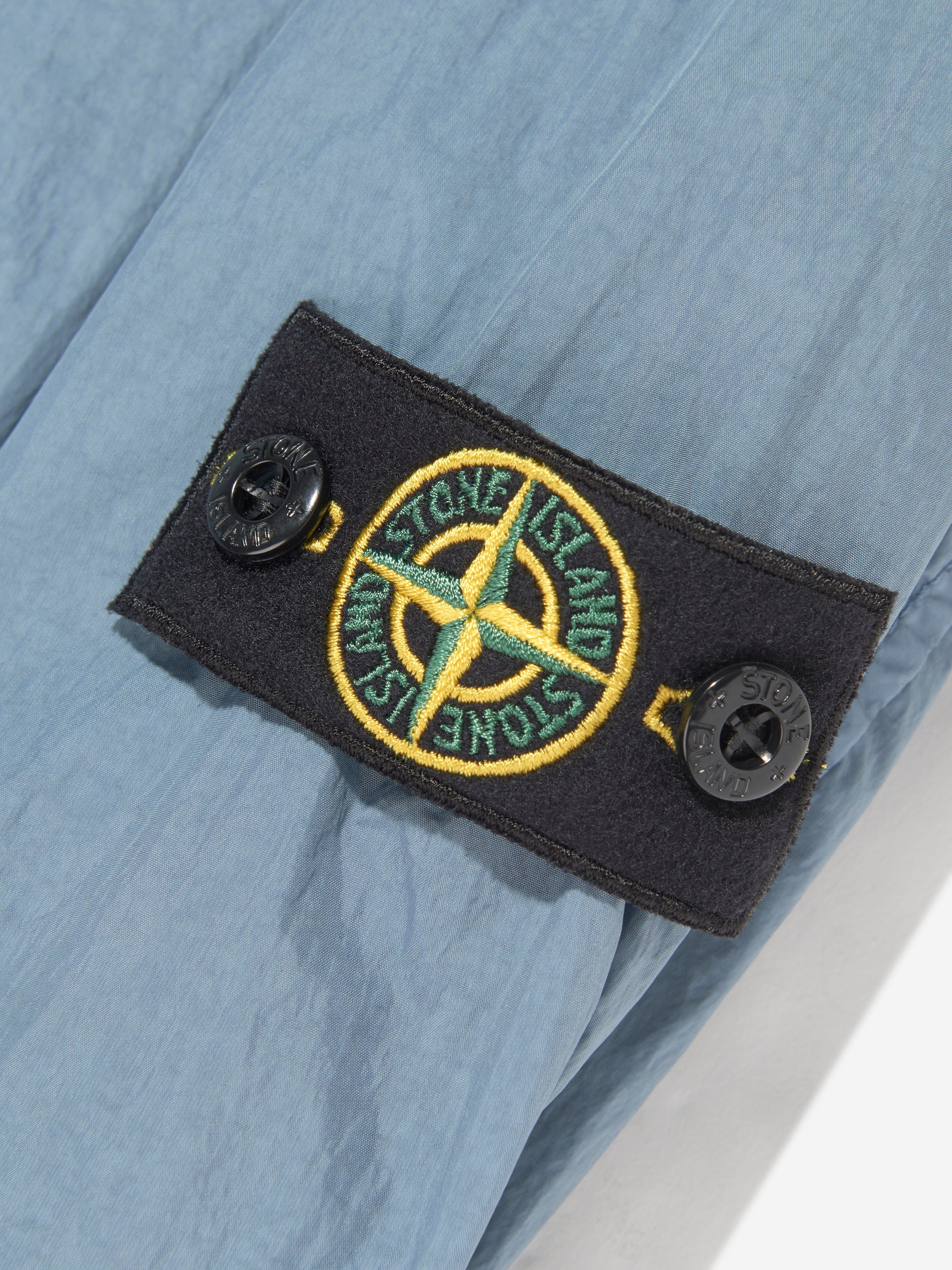 Stone Island Boys Lightweight Crinkle Reps Jacket in Blue