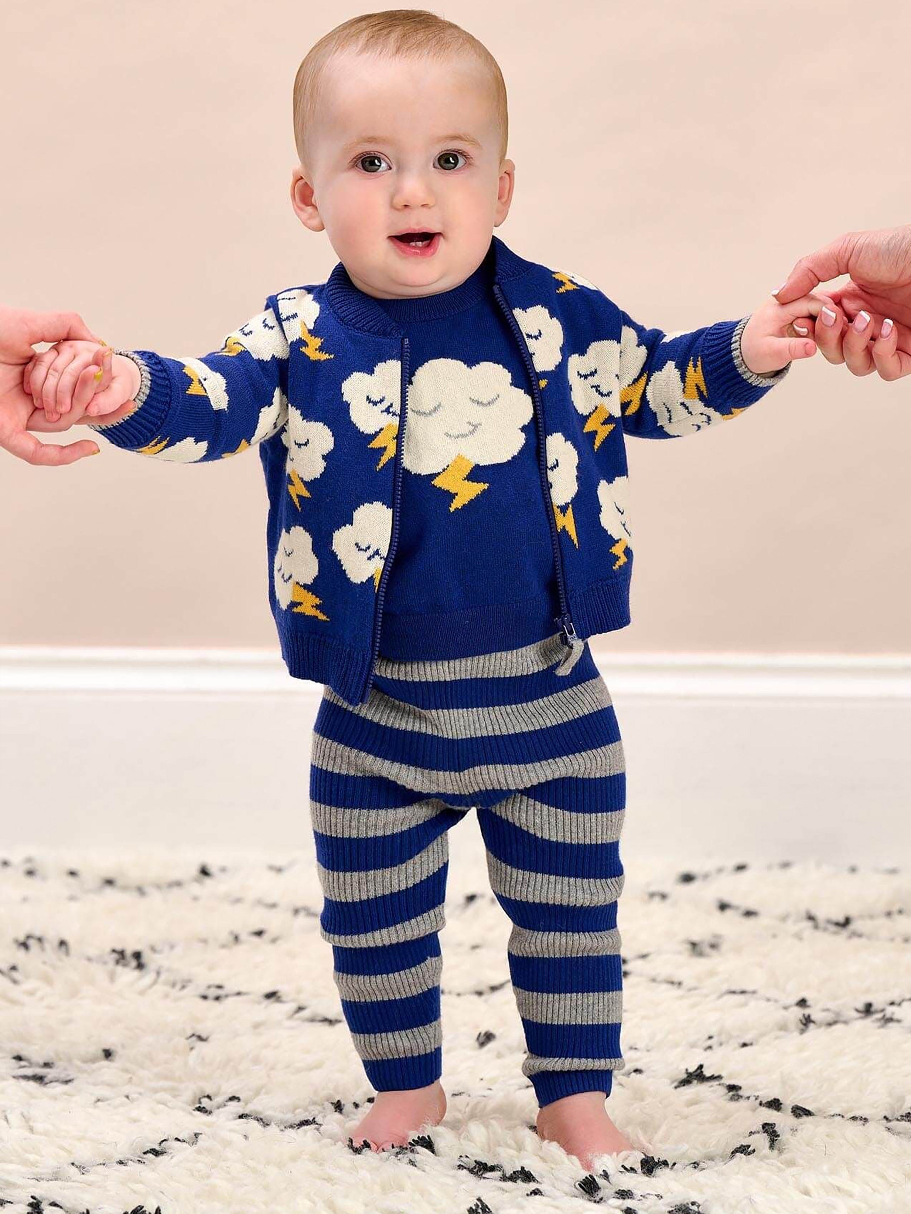 The Bonnie Mob The Bonnie Mob Baby Cashmere Knit Leggings in Blue